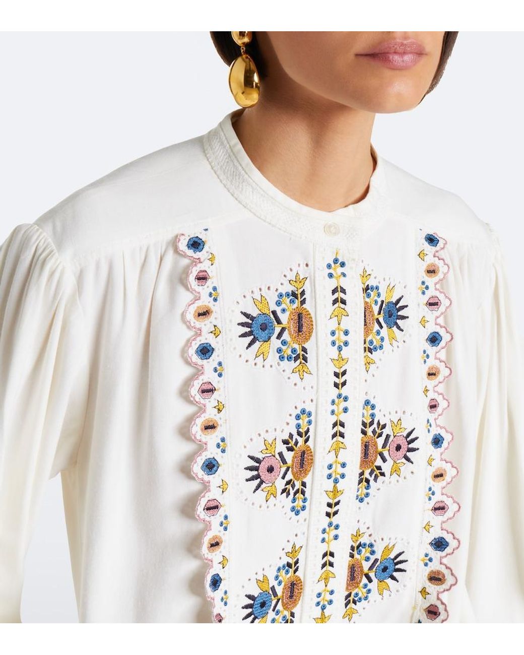 Isabel Marant Natural Merva Embroidered Minidress