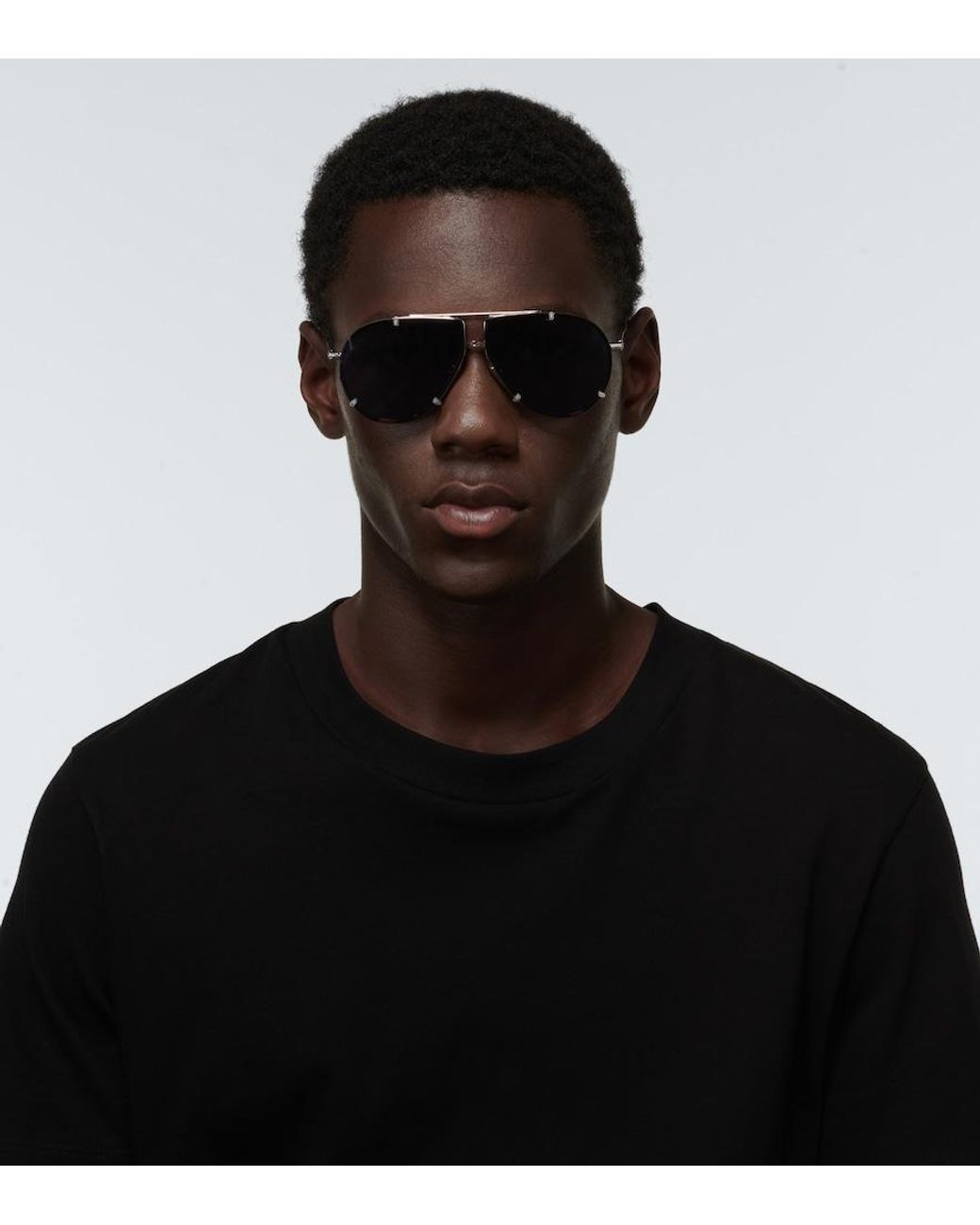 Dior Blue Diorblacksuit A2u Aviator Sunglasses for men