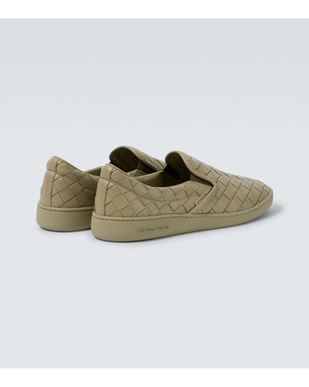 Bottega Veneta Green Sawyer Intrecciato Leather Sneakers for men