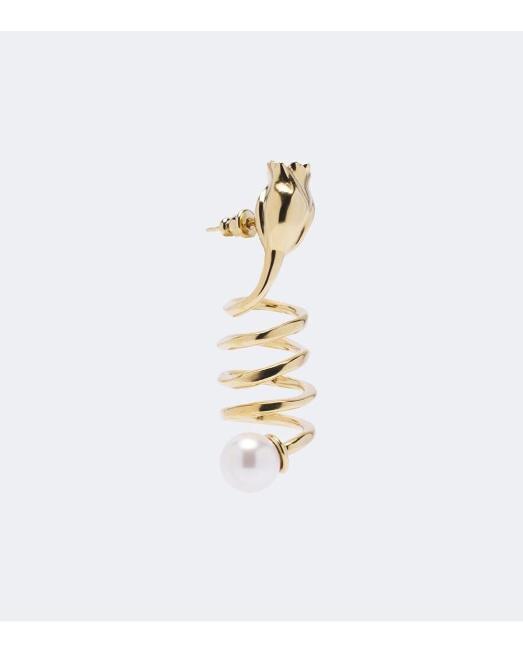Chloé White Tulip Drop Earrings