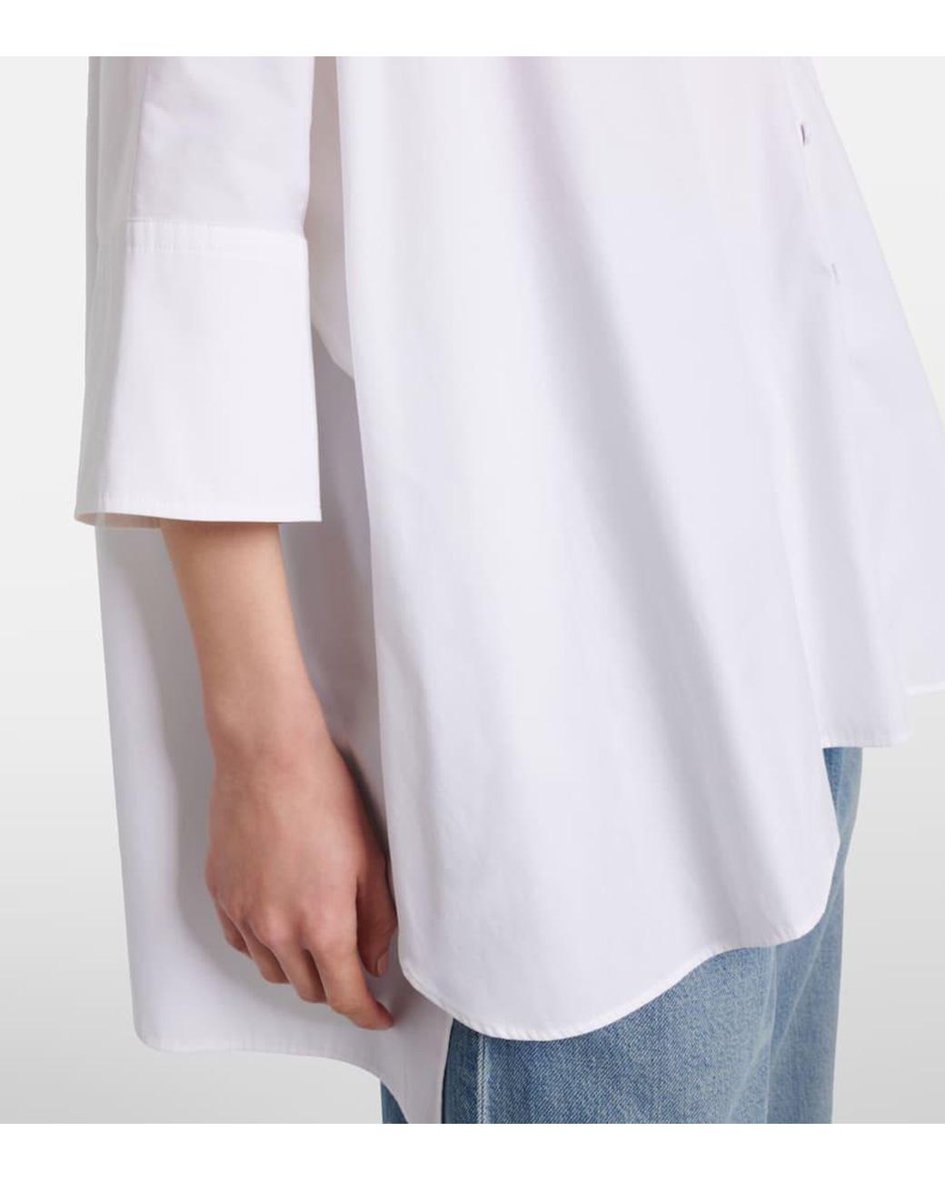 Tシャツ・カットソー JOSEPH SS25 CONGO BLOUSE POPELIN GOTS (JF009078 0020) JOSEPH Congo Oversized Cotton Poplin Shirt in White | Lyst