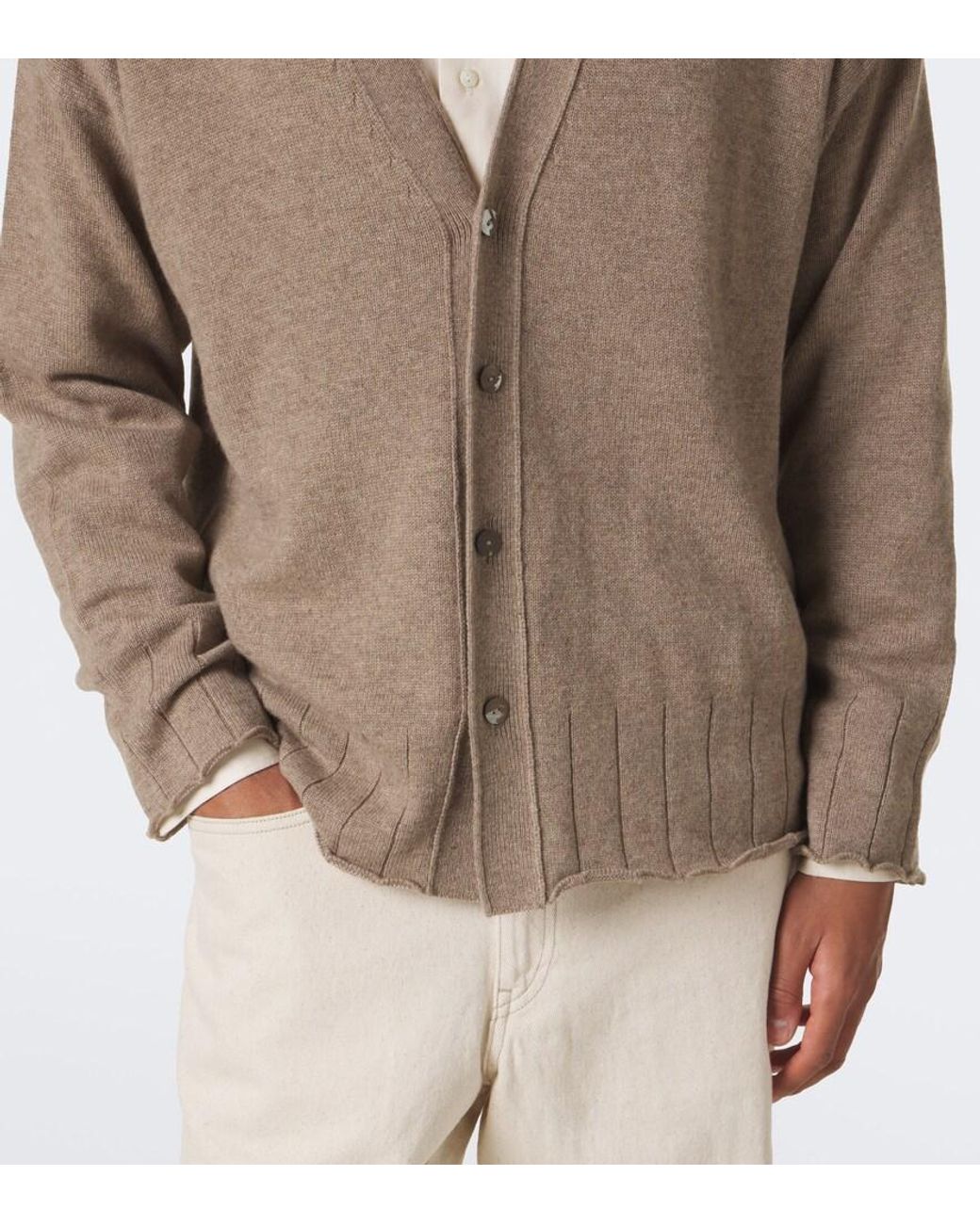 Cardigan De Cachemir STÒFFA de hombre de color Brown
