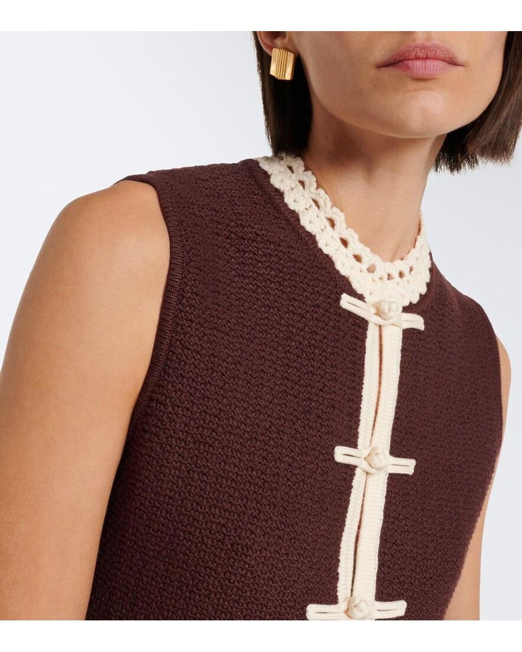 Posse Purple Hattie Crochet-Trimmed Top