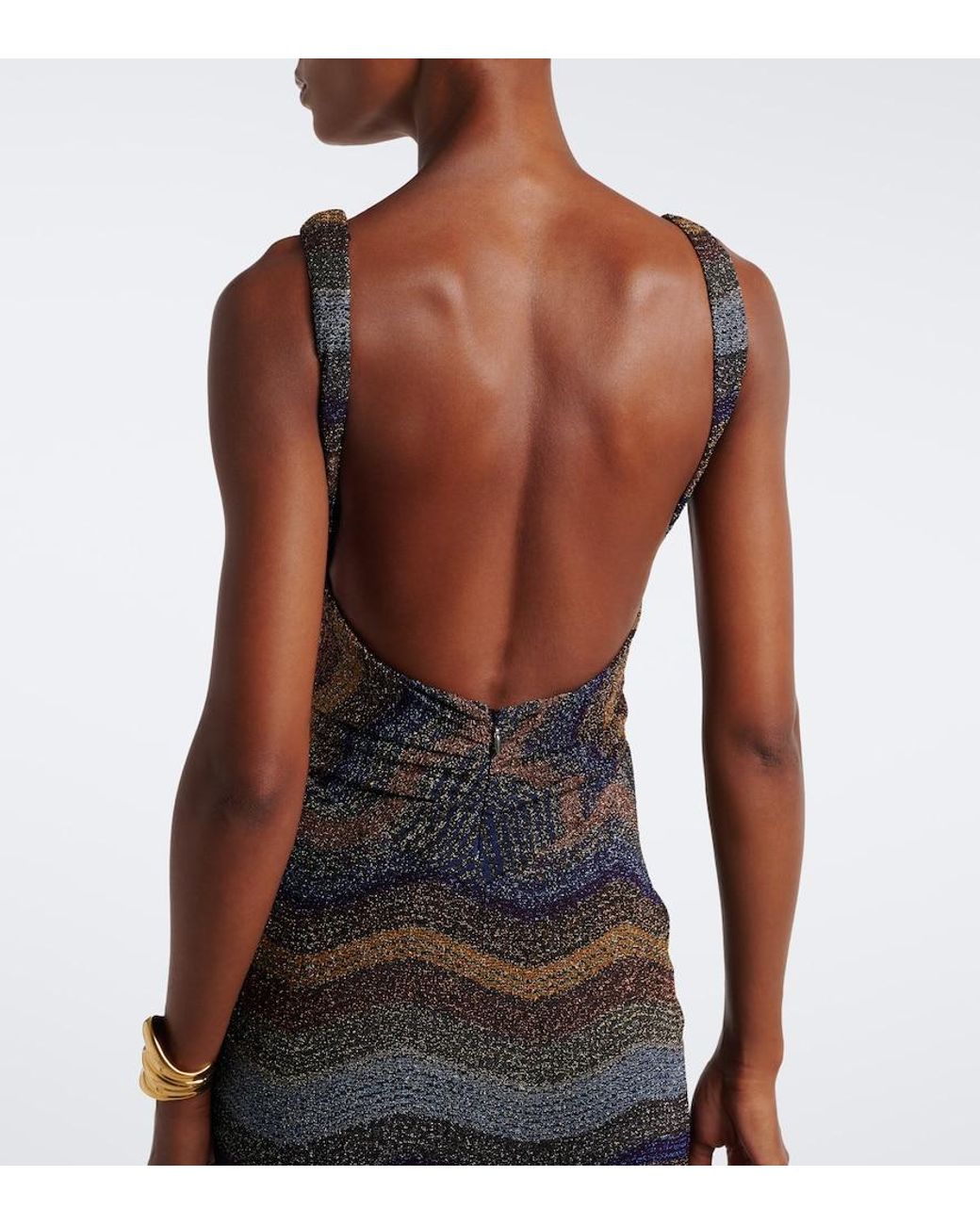 Missoni Black Wave Lame Gown