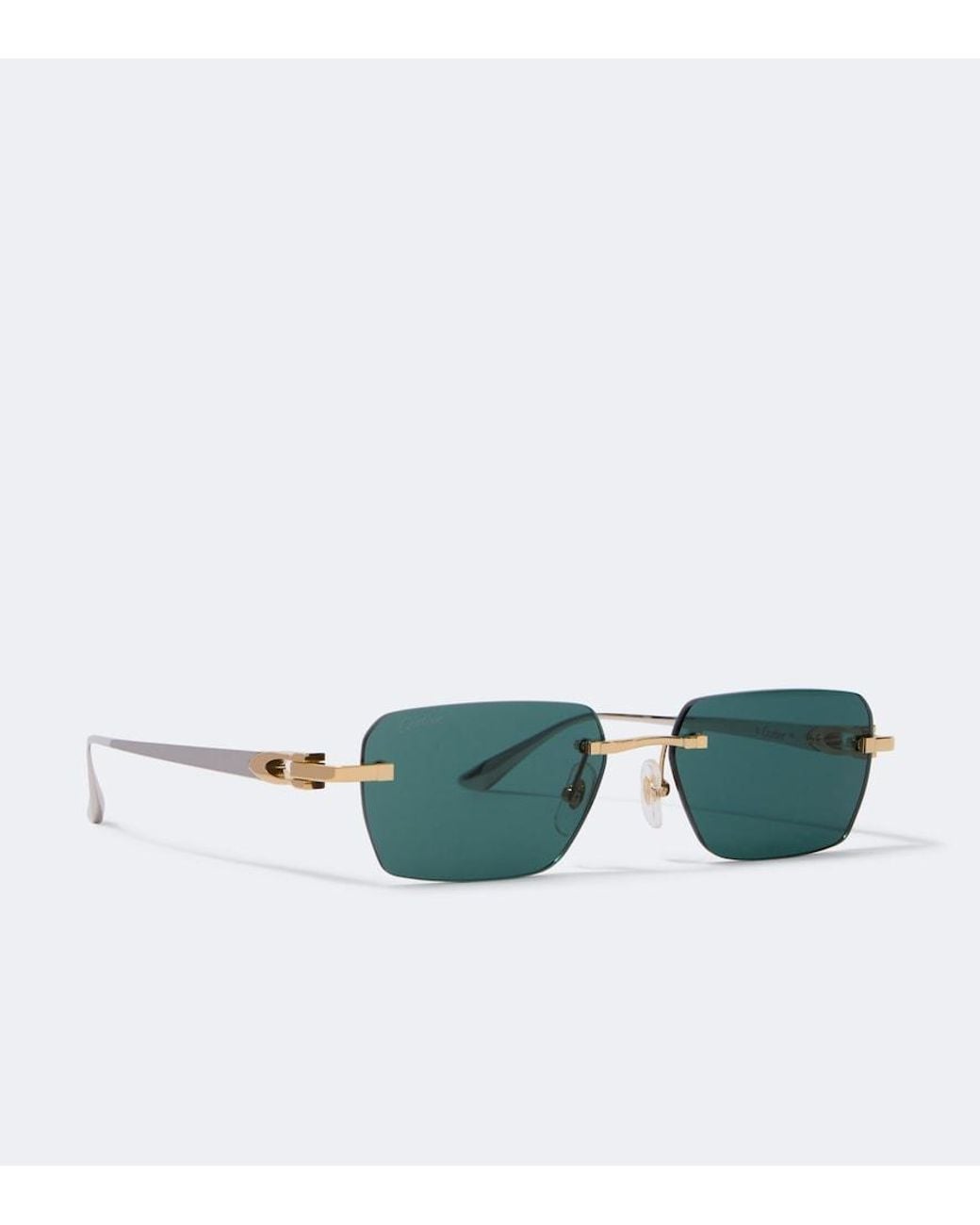 Cartier Green Signature C Rectangular Sunglasses for men