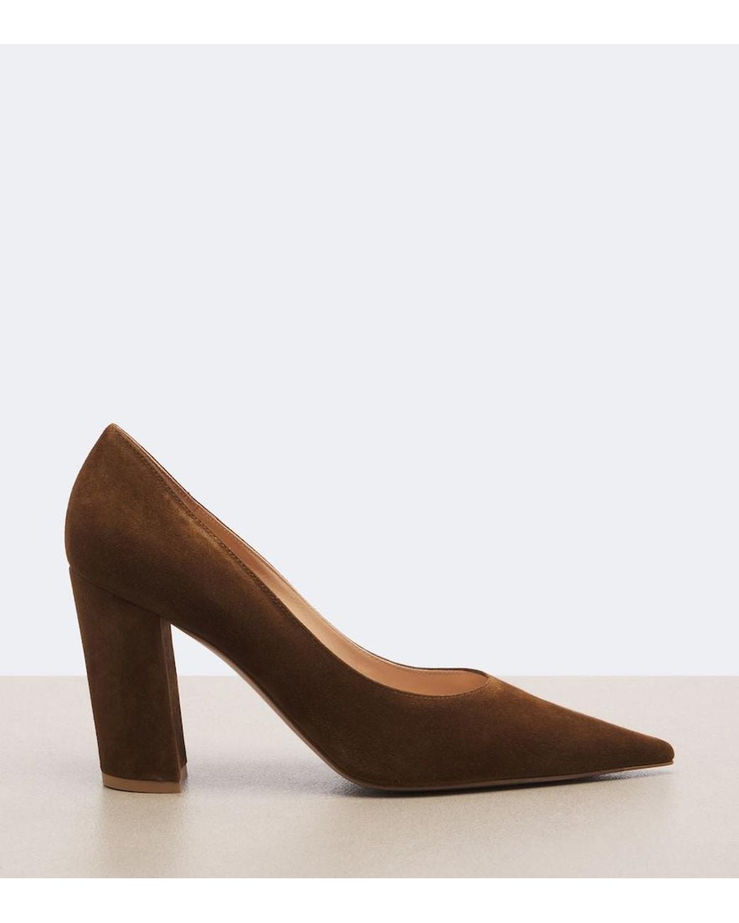 Gianvito Rossi Brown Piper Suede Pumps