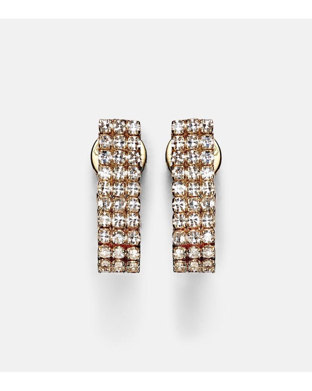 SHAY White 18Kt Hoop Earrings With Diamonds