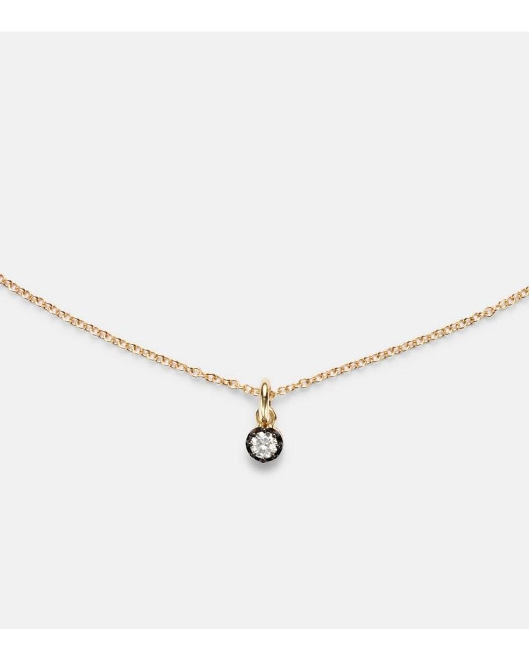 STONE AND STRAND Natural The Shadow 10Kt Choker With Diamonds