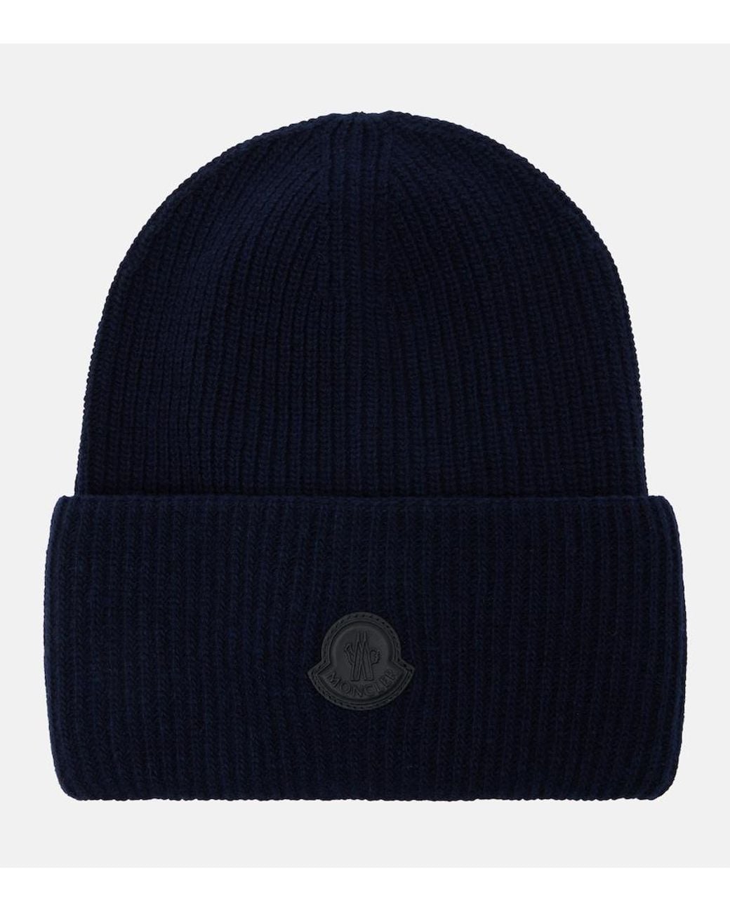 Moncler Blue Wool And Cashmere Beanie