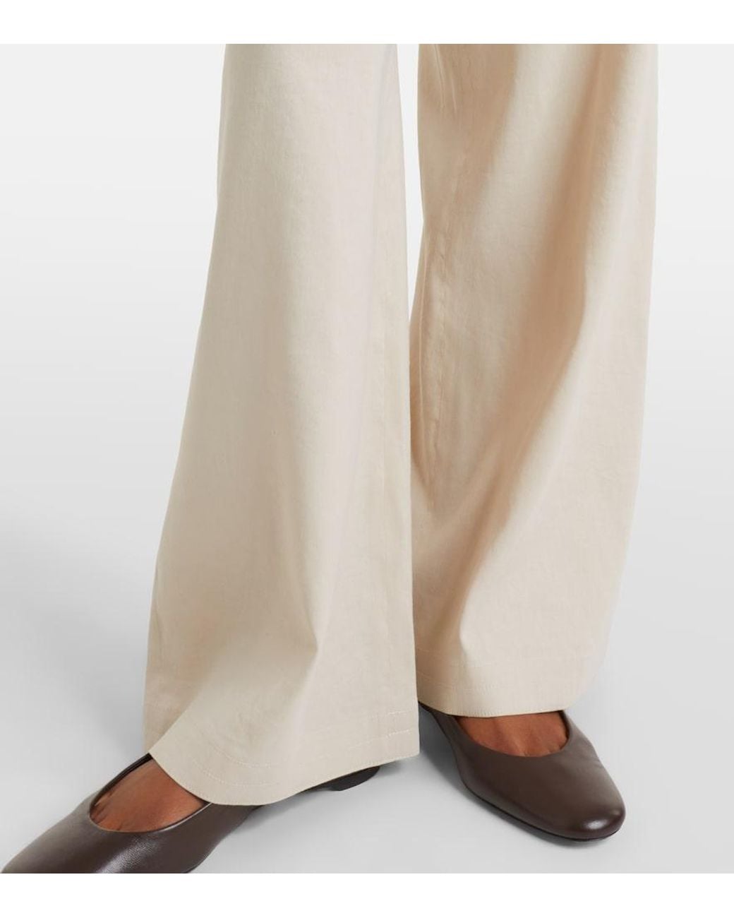 Max Mara Natural Destino Linen-Blend Wide-Leg Silhouette