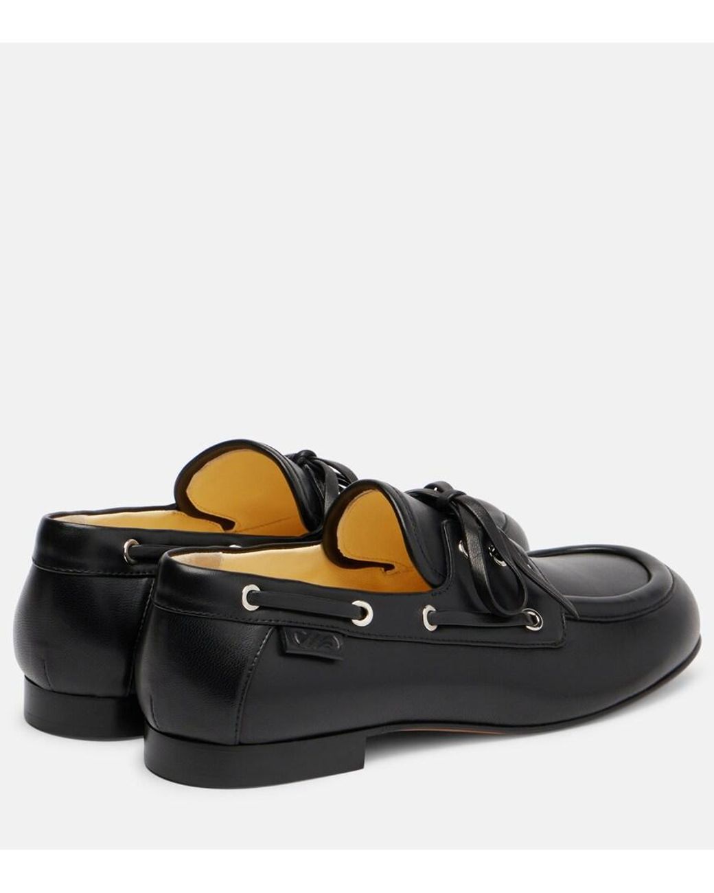 Proenza Schouler Black Leather Boat Shoes