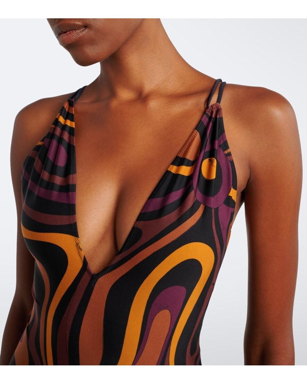 Emilio Pucci Brown Marmo Swimsuit