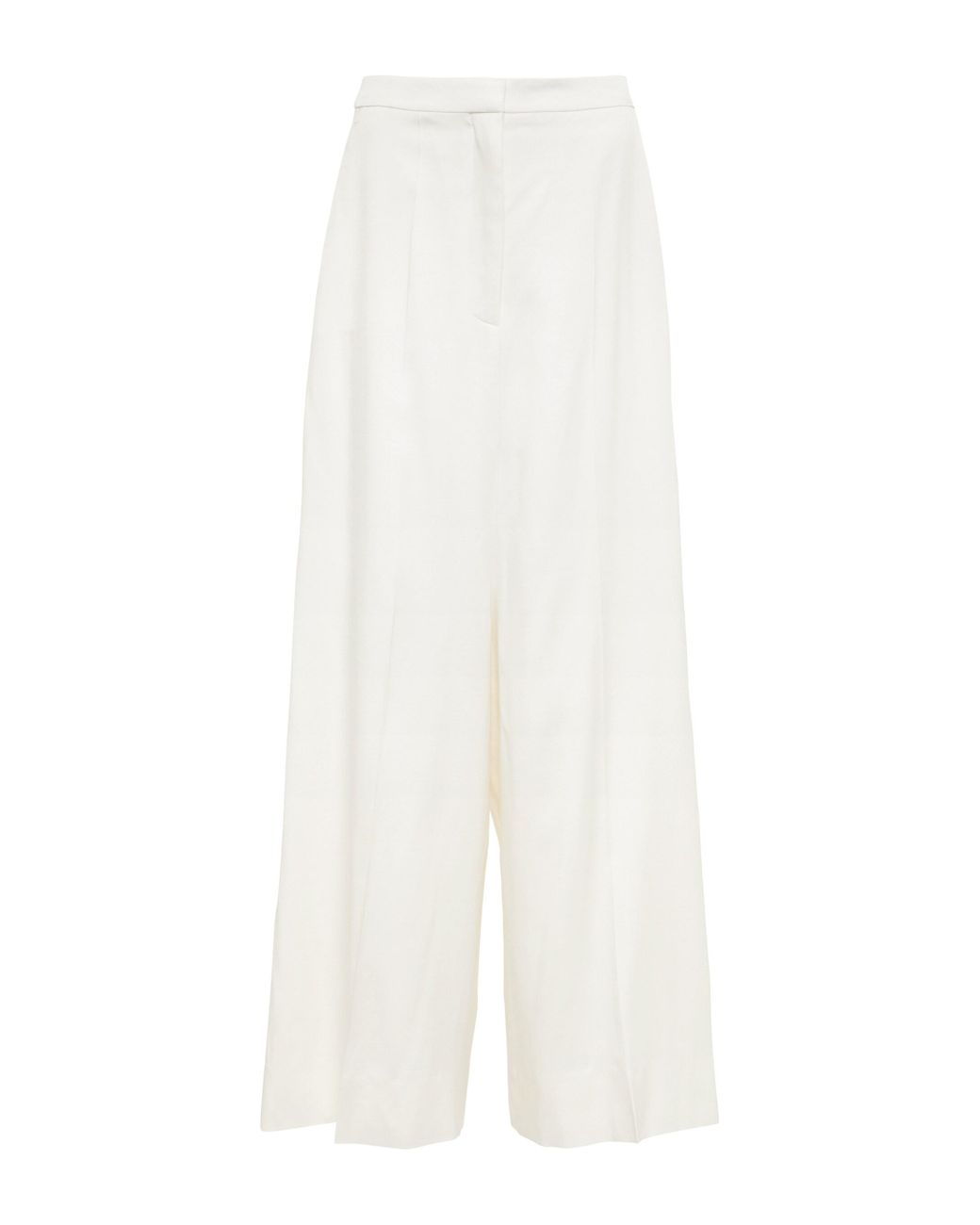 Loewe Wool High-rise Wide-leg Pants in White | Lyst