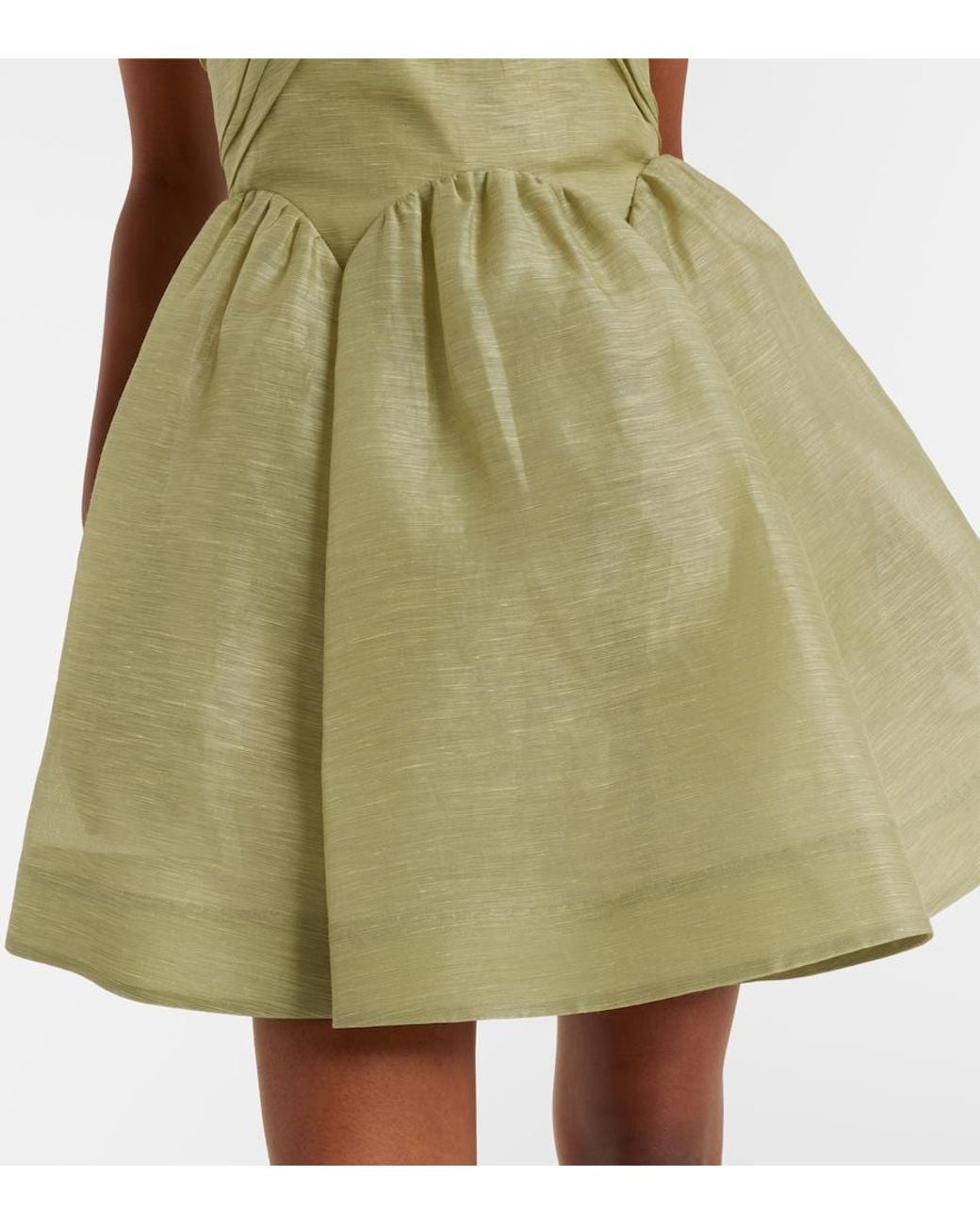 Zimmermann Natural Rebellion Linen And Silk Organza Minidress
