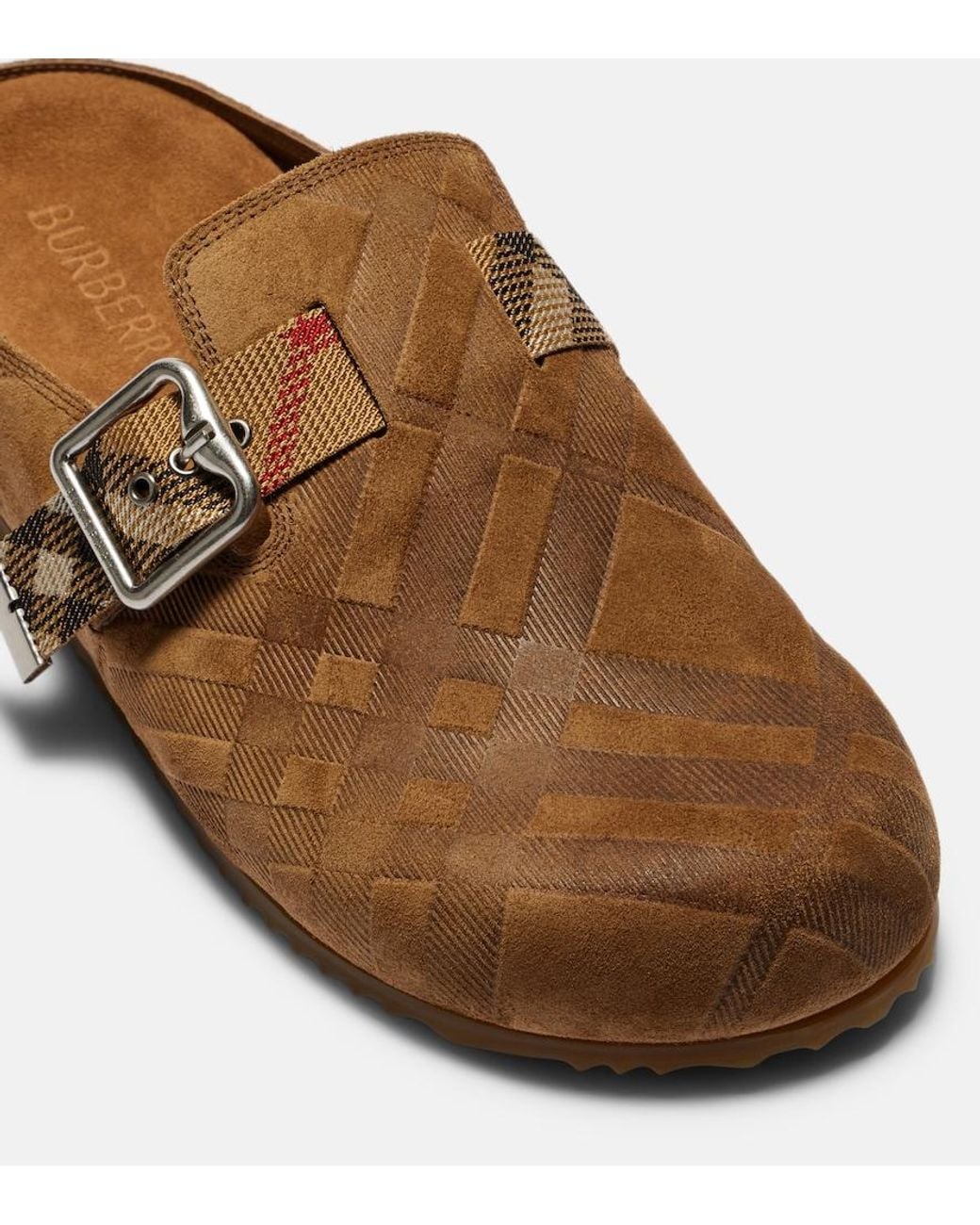 Mules di Burberry in Brown