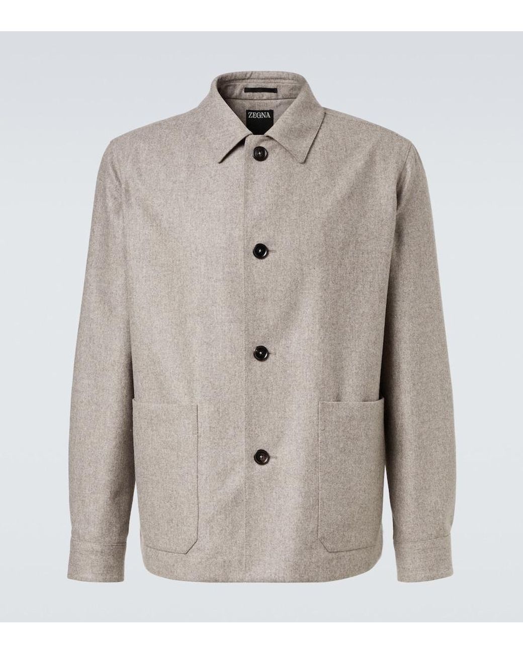 Zegna Gray Alpe Wool Jacket for men