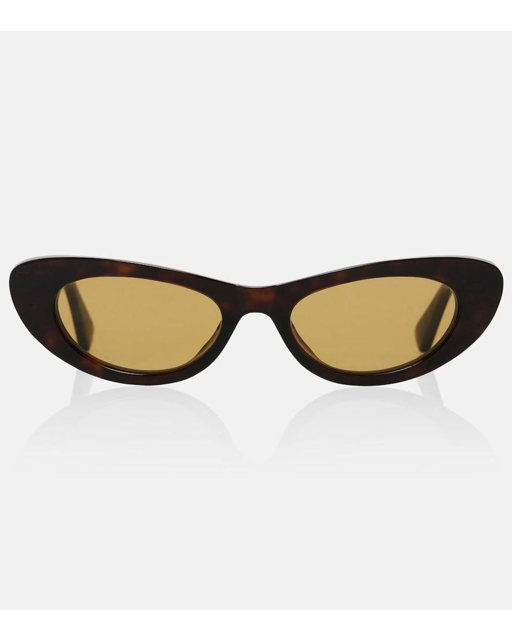 Bottega Veneta Brown Snap Cat-Eye Sunglasses