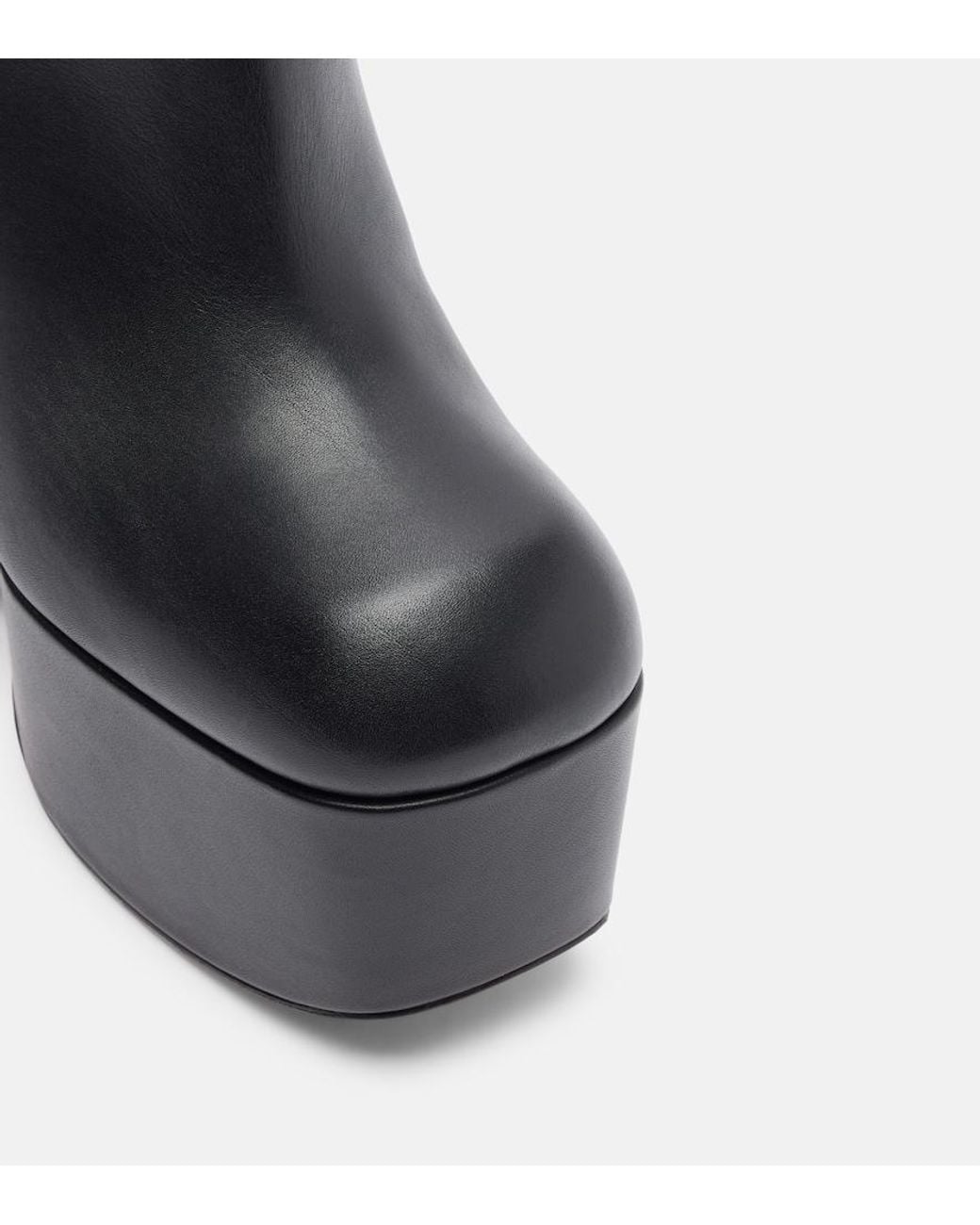 Christian Louboutin Black Aquabootie 160 Leather Platform Ankle Boots