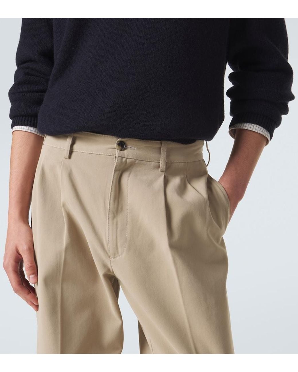 The Row Natural Tomasino Cotton Twill Straight Pants for men