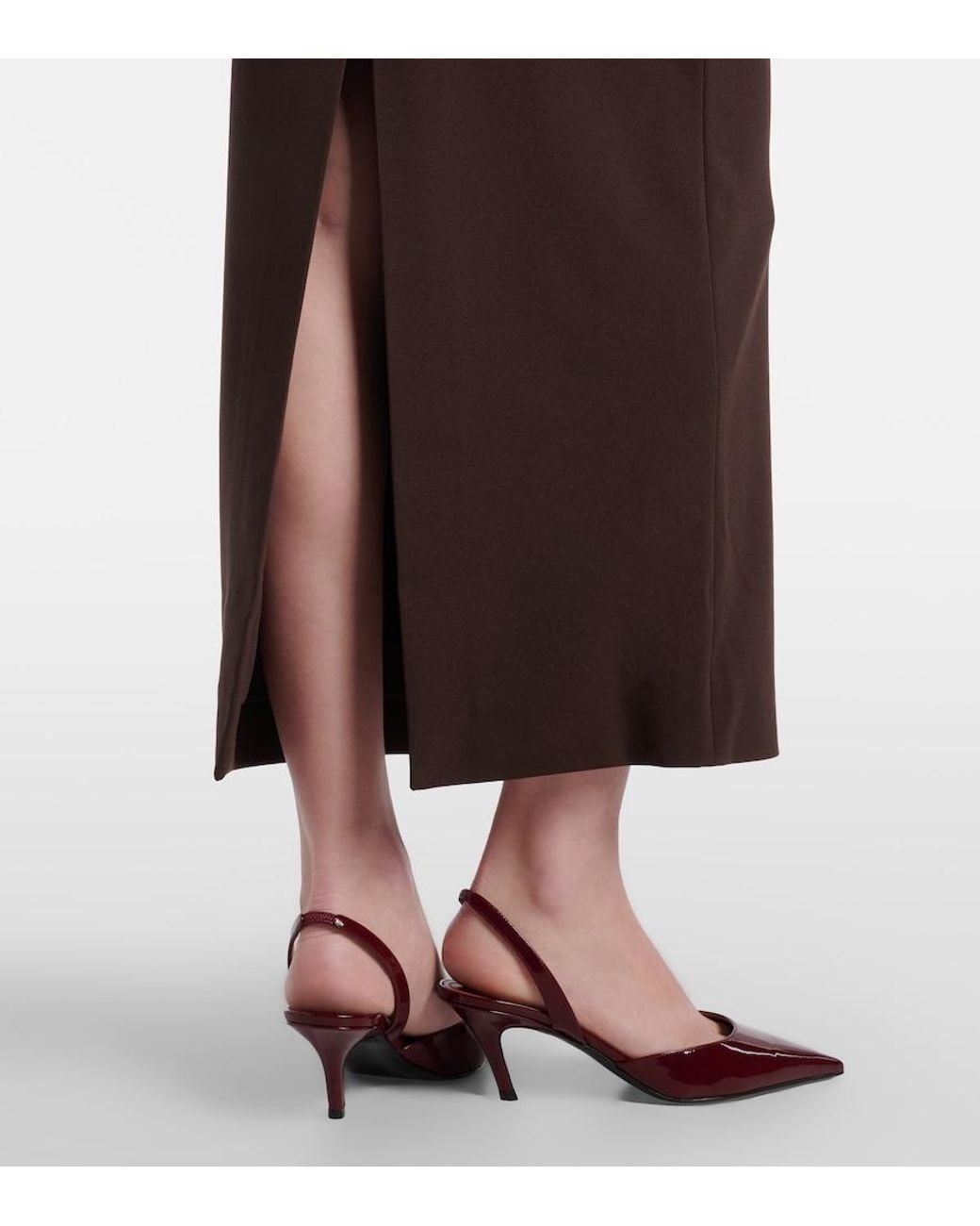Solace London Brown Martine Scarf-Detail Cocktail Dress