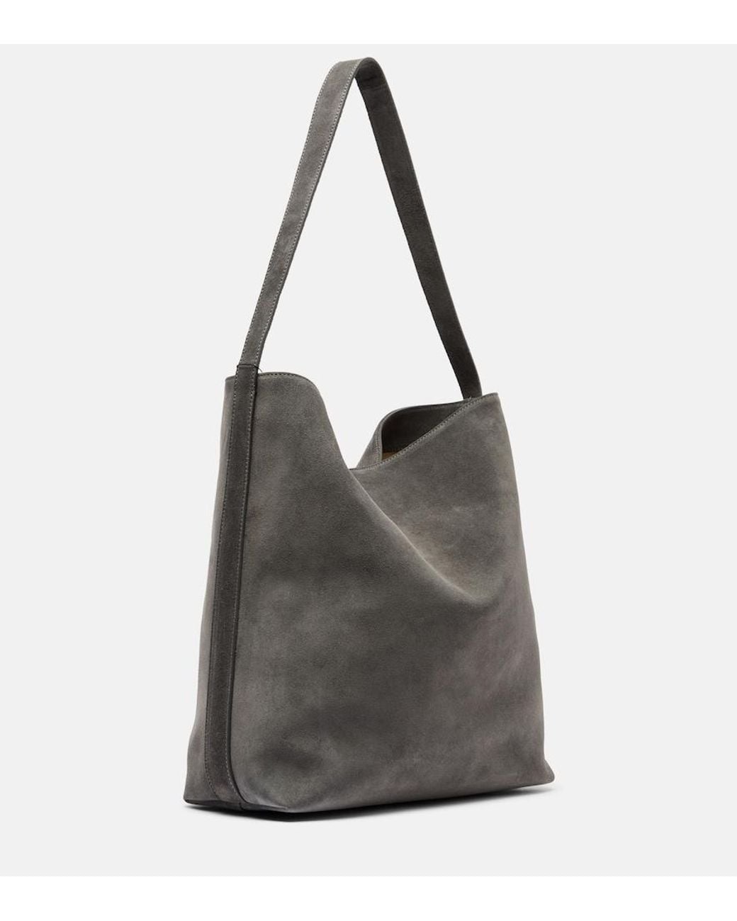 Aesther Ekme Gray Sac Supple Large Suede Tote Bag