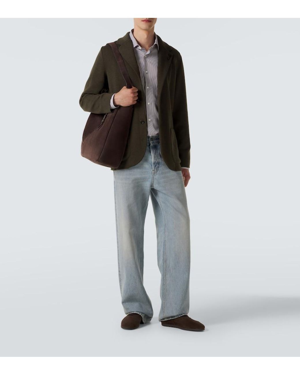 Lardini Green Virgin Wool Blazer for men