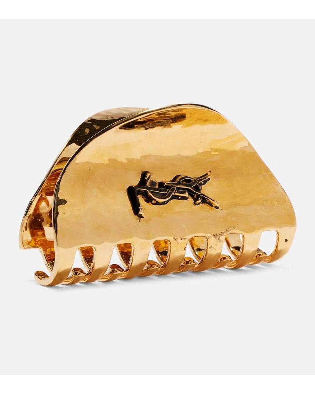 Saint Laurent Metallic Cassandre Hair Clip