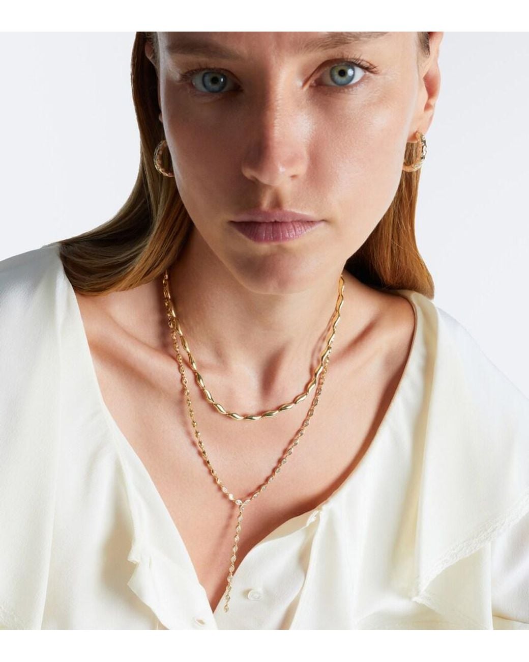 Anita Ko Metallic Celeste 18Kt Choker