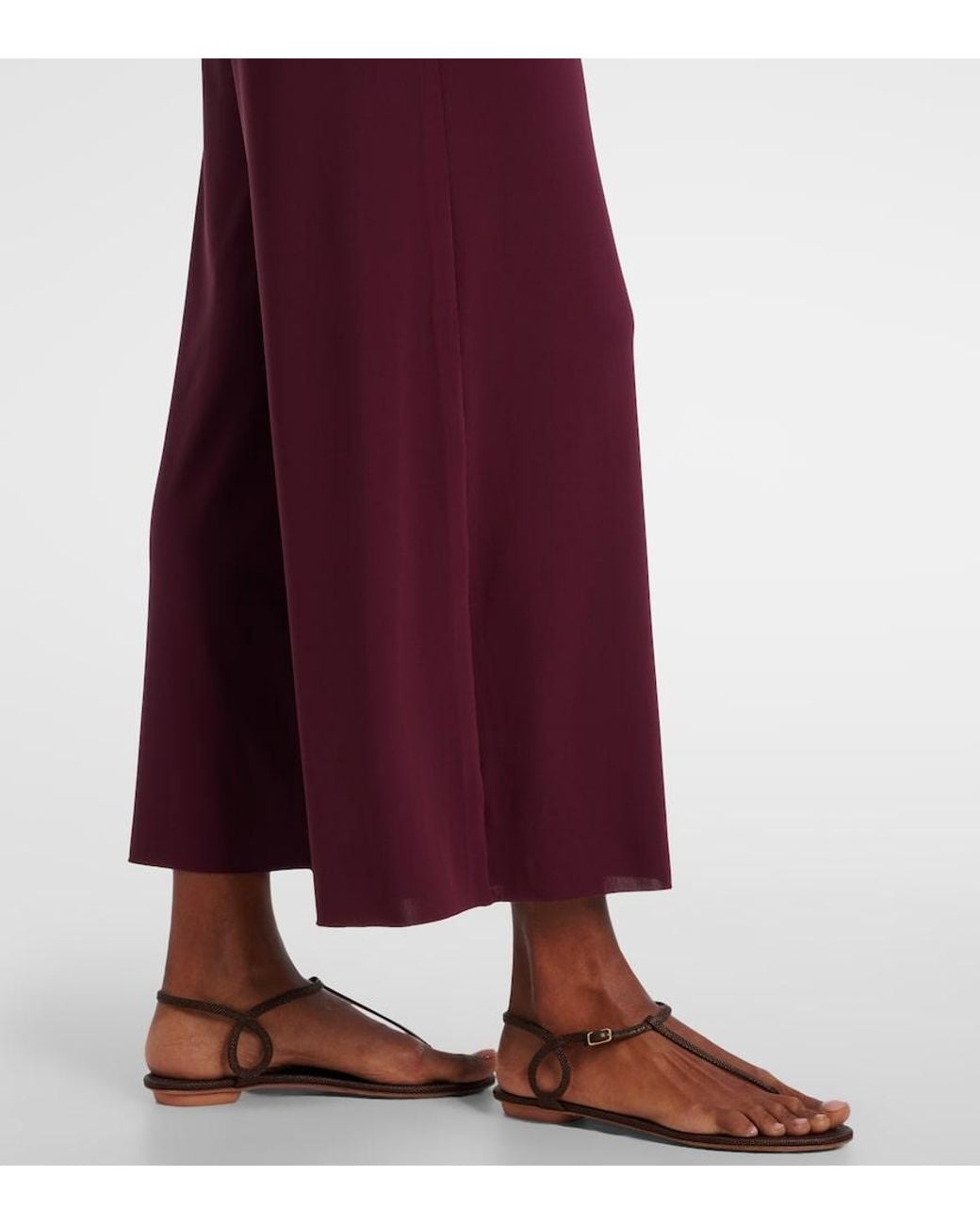 Eres Red Dao Strapless Jersey Jumpsuit