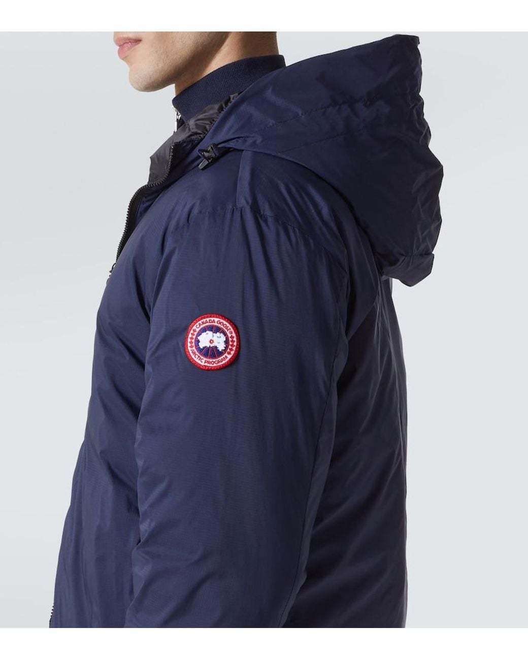Canada Goose Blue Lodge Hooded Ripstop Shell Jacket for men