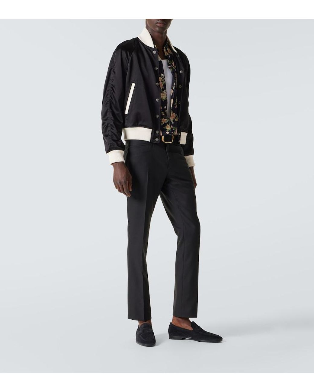 Tom Ford Black Satin Blouson for men
