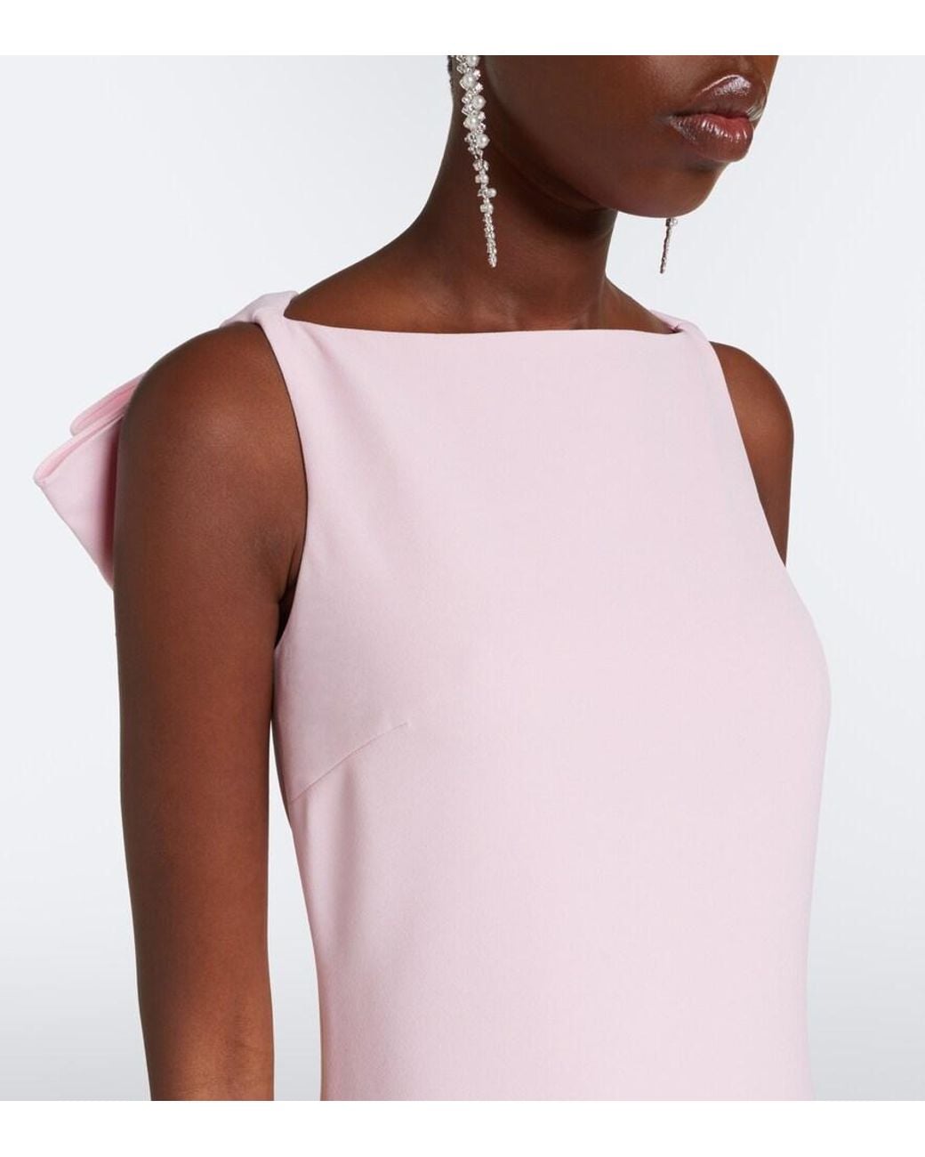 Safiyaa Pink Mallory Crepe Gown