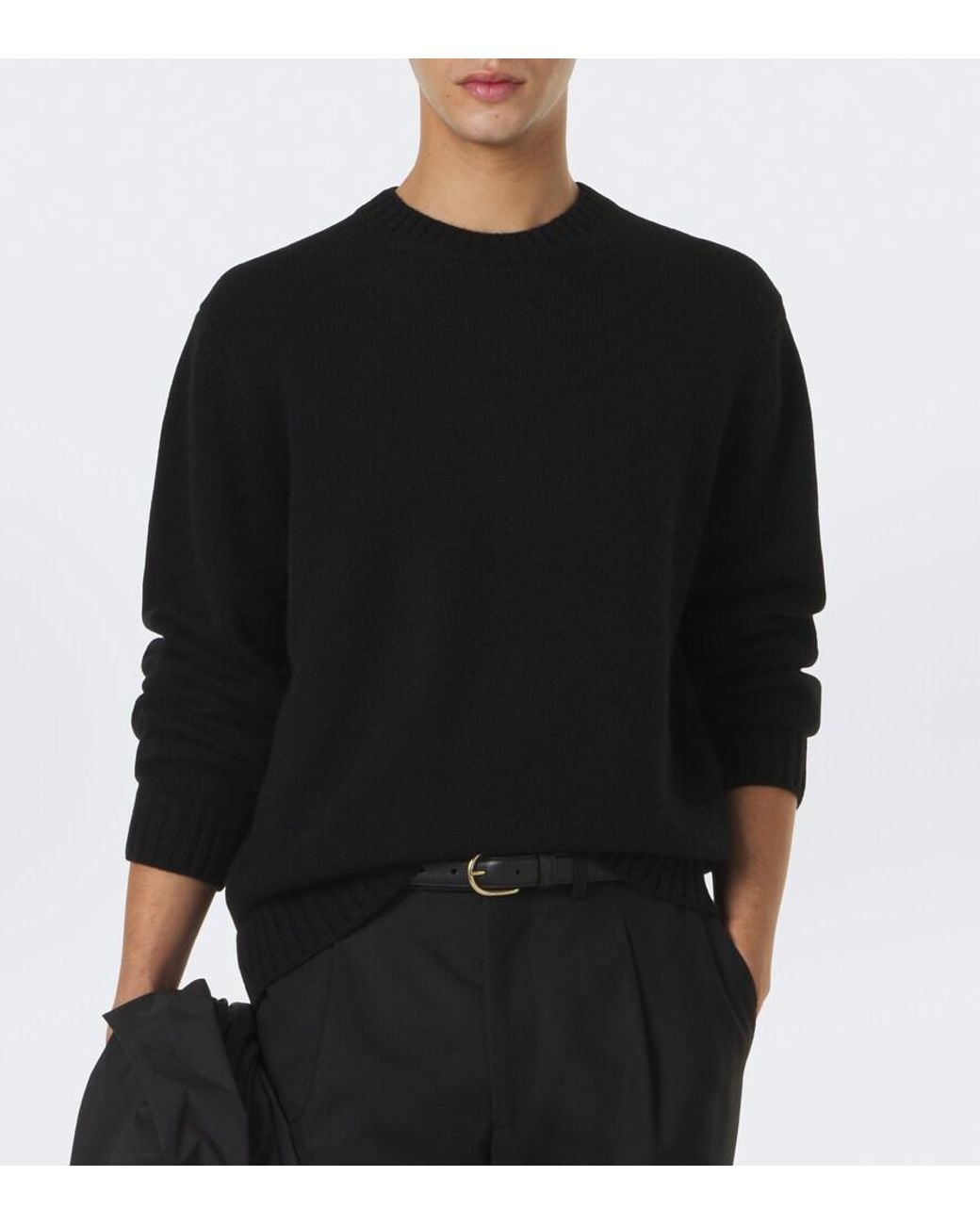 Saman Amel Black Elio Cashmere Sweater for men