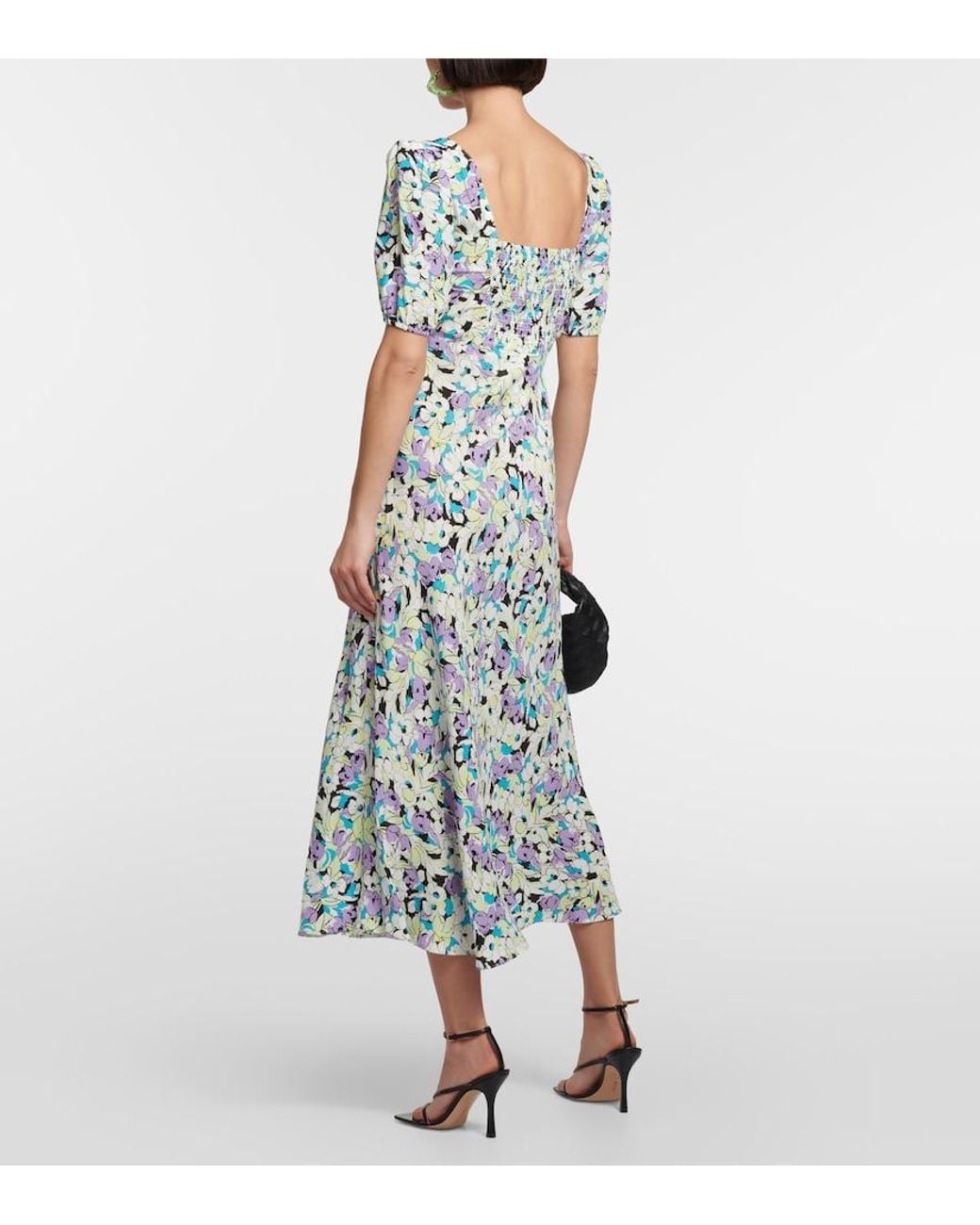 Diane von Furstenberg Blue Fiona Cotton Midi Dress
