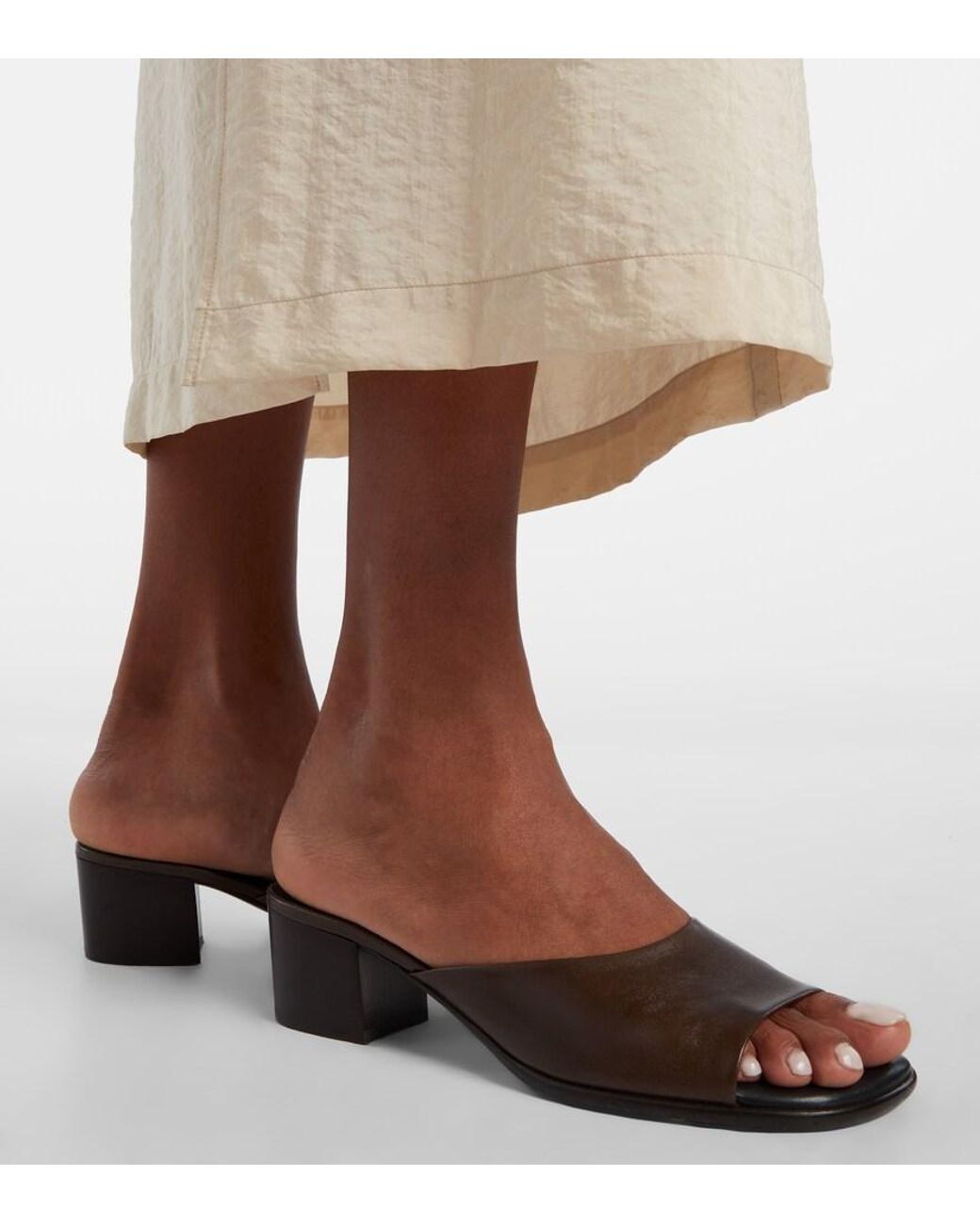 Lemaire Black 55 Leather Mules