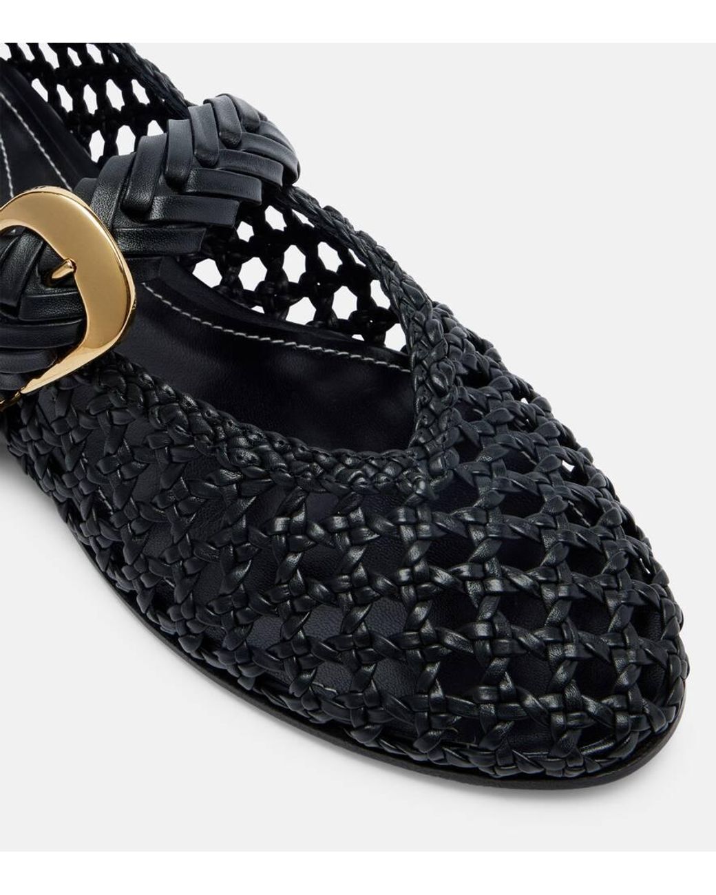 Zimmermann Black Mary-Jane-Ballerinas Alchemy Aus Leder