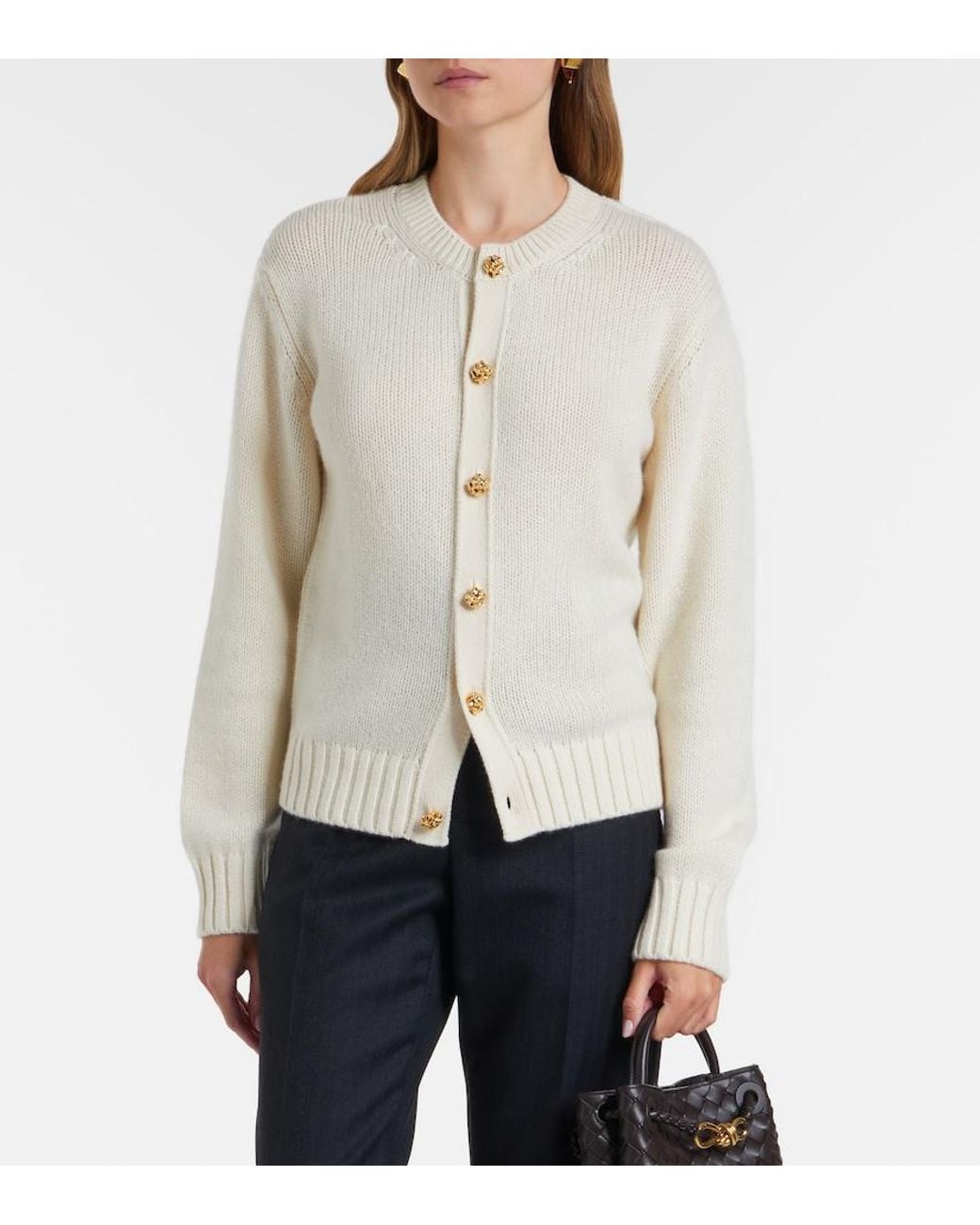 Bottega Veneta Natural Knot Cashmere Cardigan