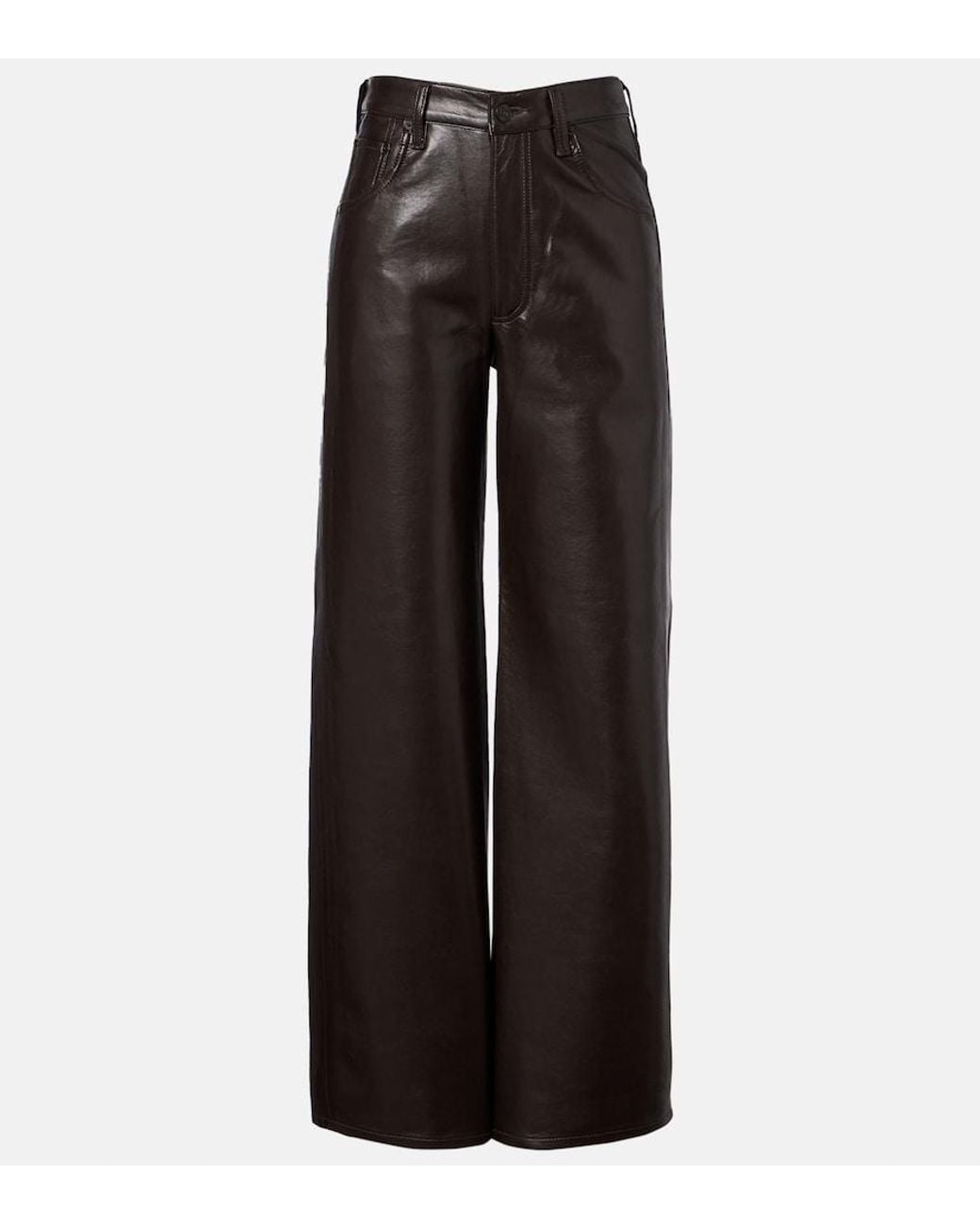 Citizens of Humanity Black Ayla High-Rise Wide-Leg Pants