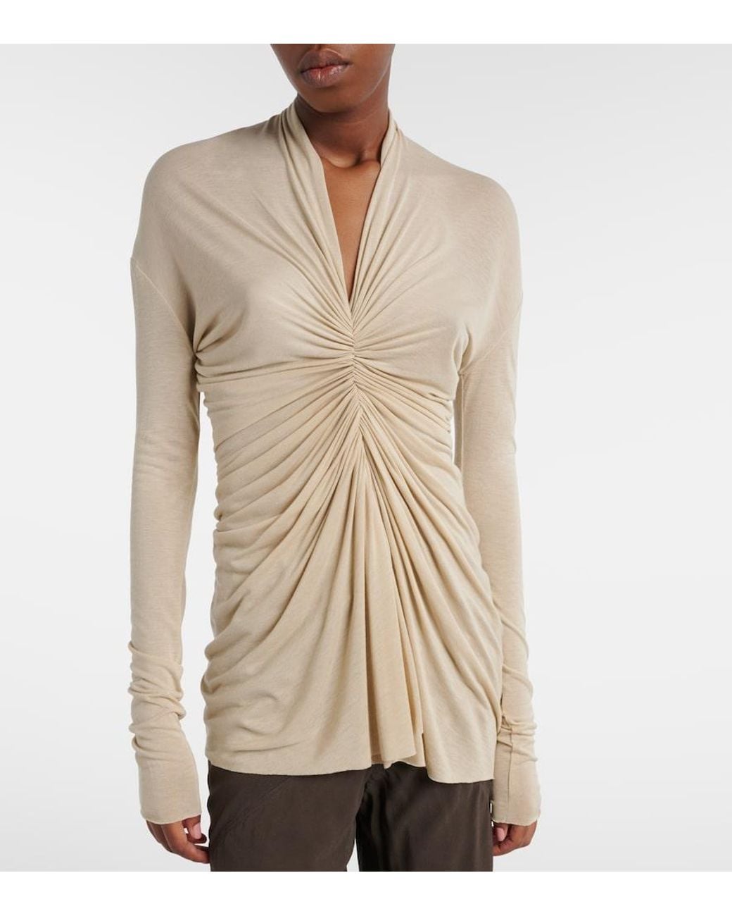Rick Owens Natural Radiance Gathered Top