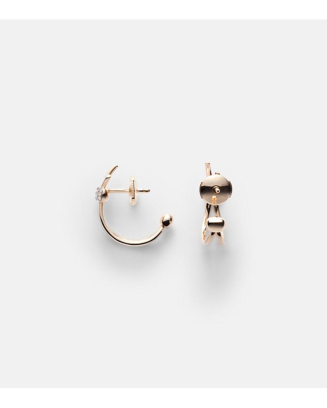 Pomellato White Together 18Kt Rose Earrings With Diamonds