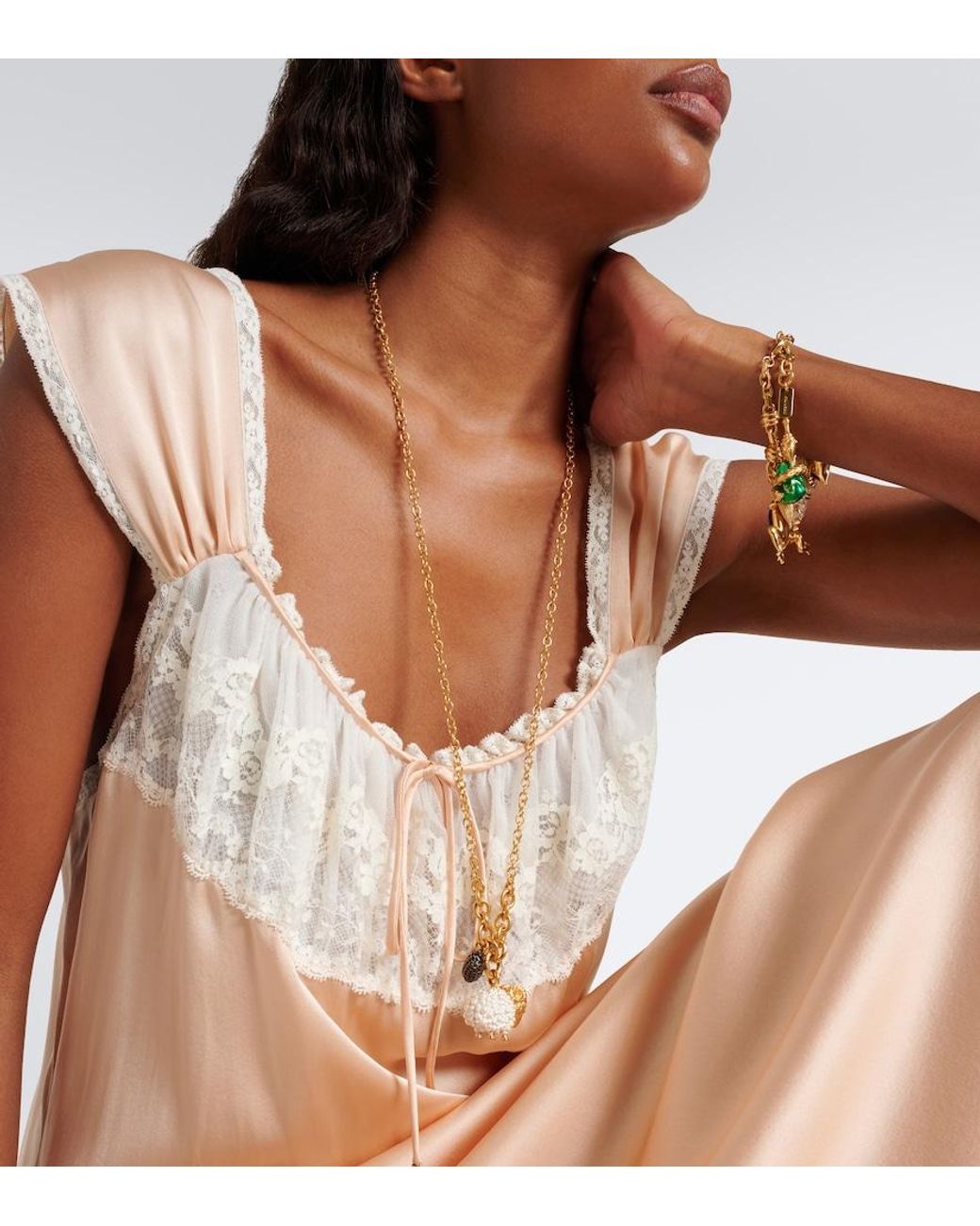 Collana Con Ciondolo di Chloé in Metallic