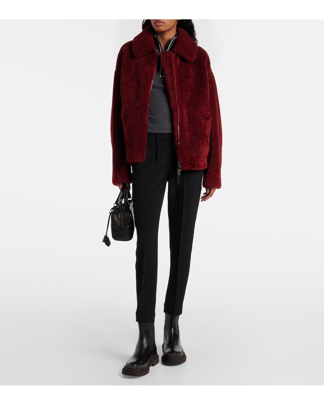 Brunello Cucinelli Black Silk-blend Cropped Pants