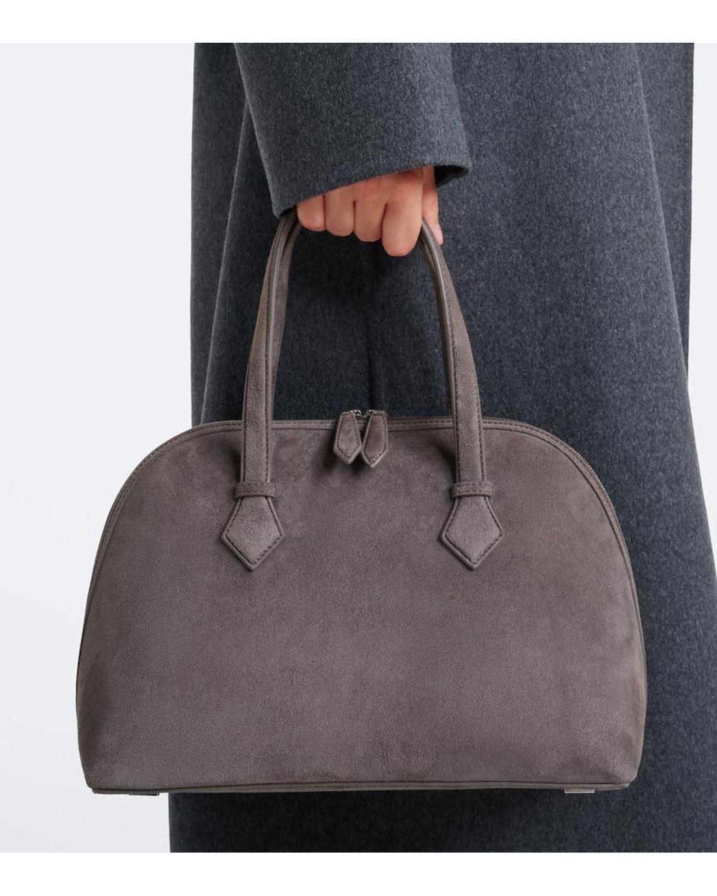 A.Emery Gray Harnick Suede Top Handle Bag