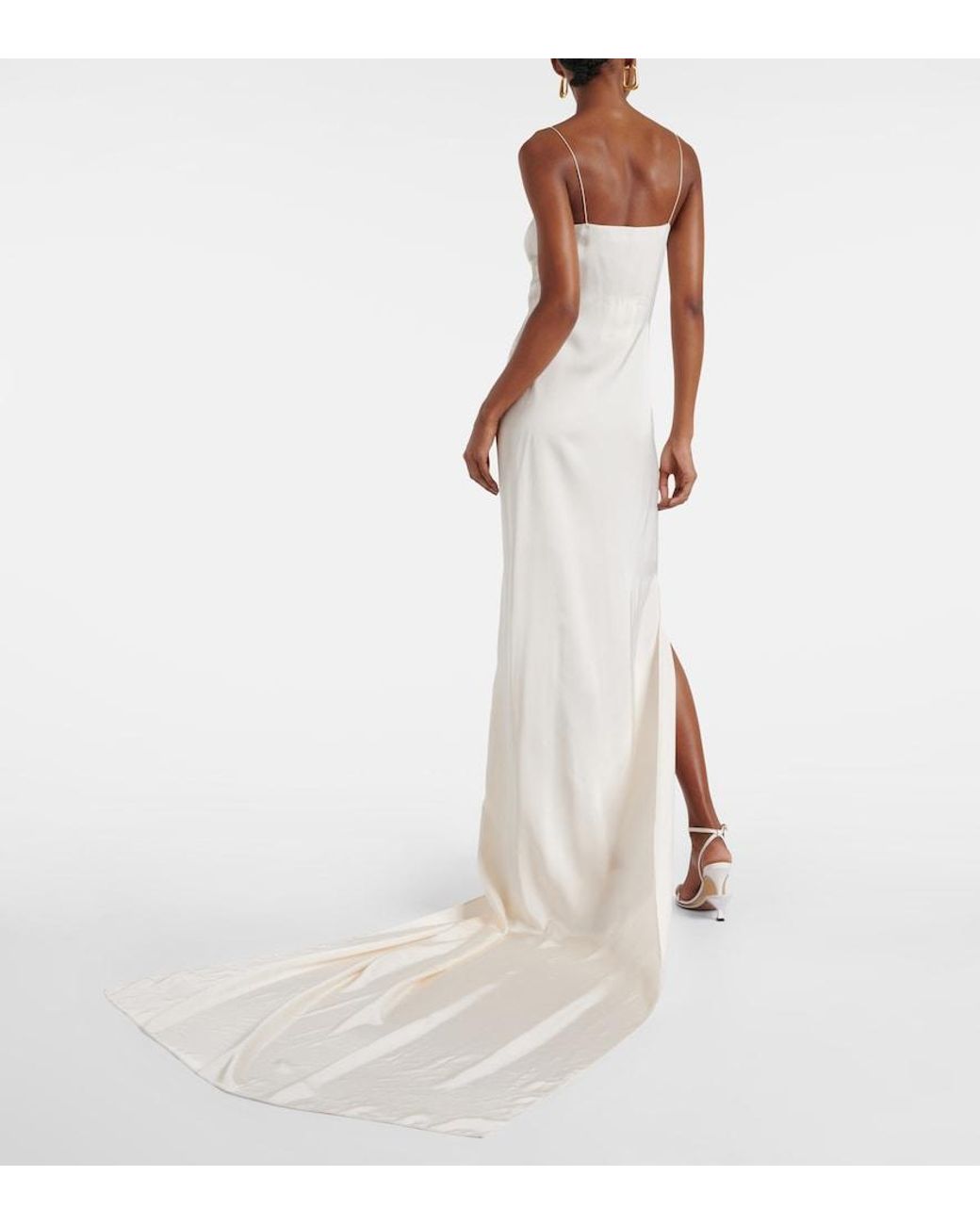 Jacquemus White La Robe Noiva Satin Gown