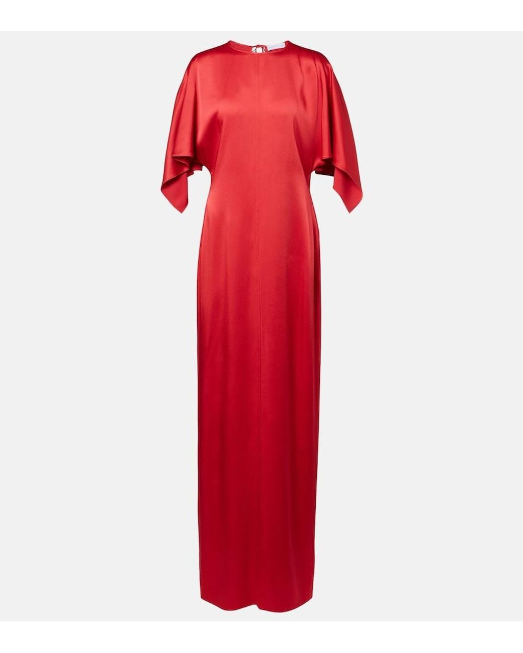 Stella McCartney Red Open-Back Satin Gown