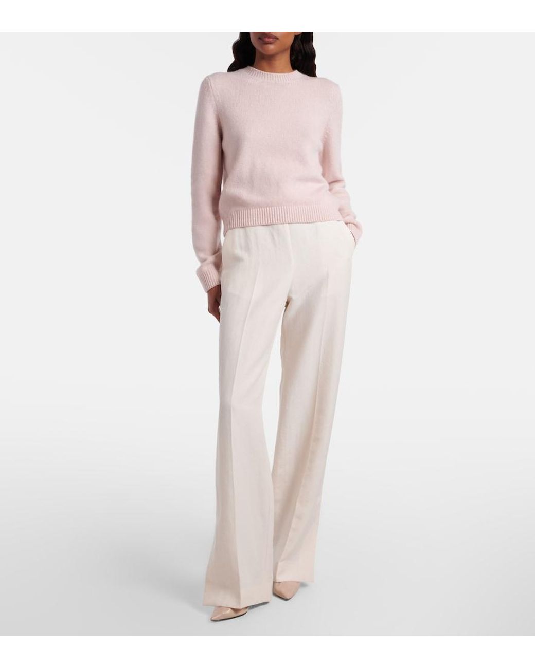 Khaite Pink Leta Cashmere Sweater