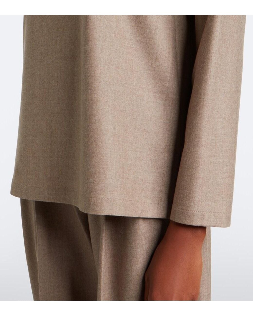 Max Mara Brown Cashmere-Blend Top