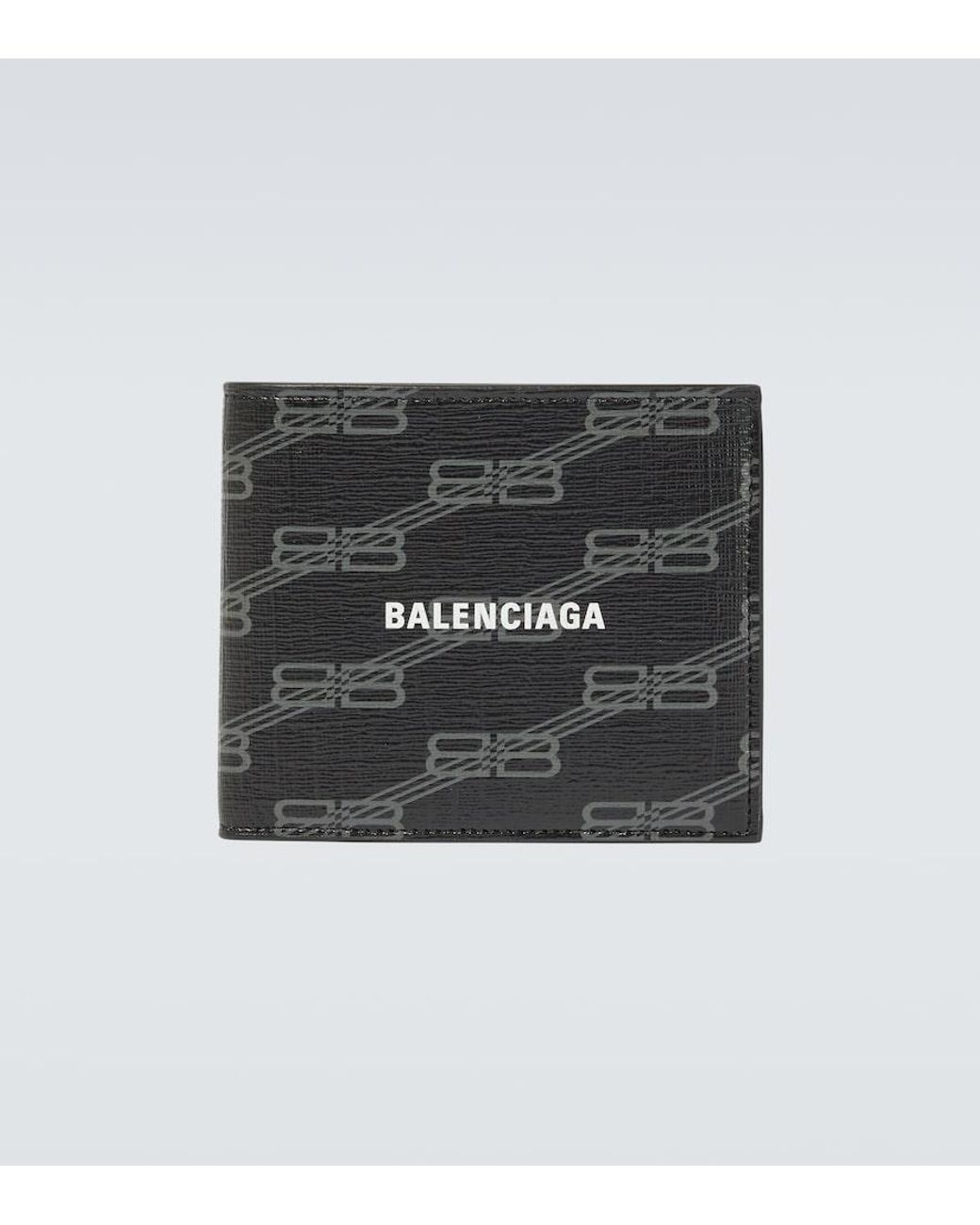 Balenciaga Black Bb Leather Wallet for men