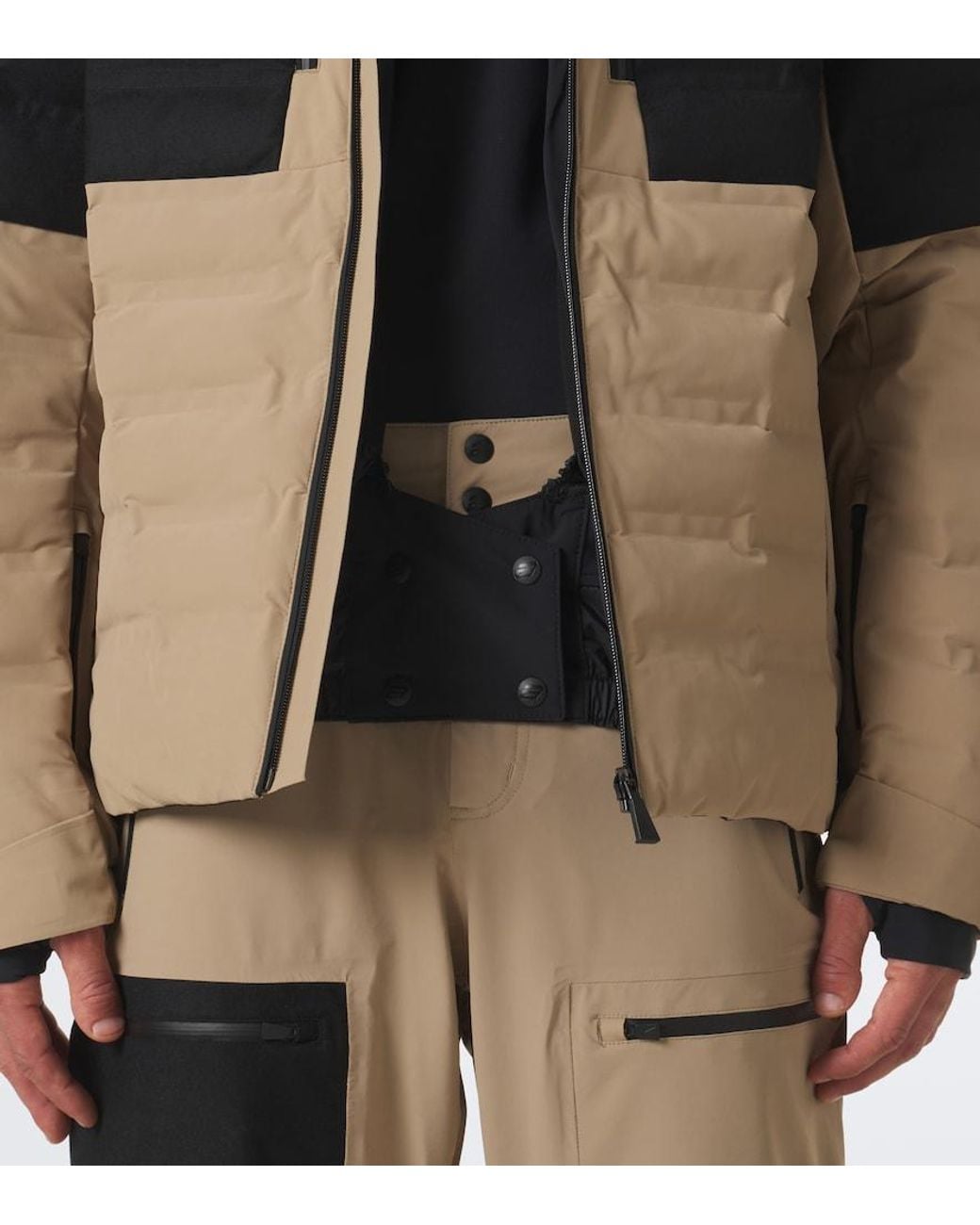 Aztech Mountain Black Pyramid Hooded Ski Jacket for men
