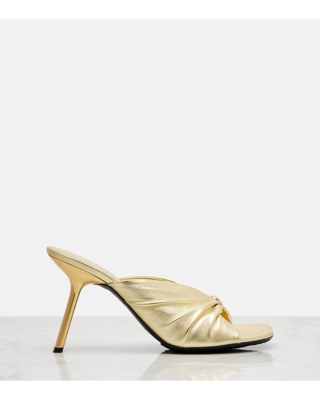 Loewe Metallic Paula's Ibiza Pebble Soft Leather Mules